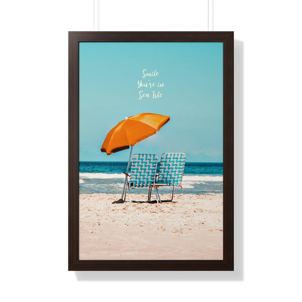 Smile You're in Sea Isle- Wall Art Framed - Dad Bod Summer