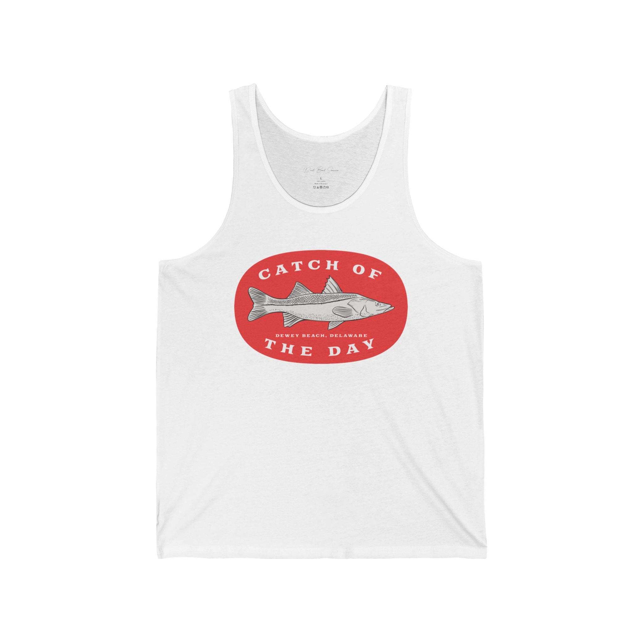 "Dewey Beach Fishing Catch Of The Day" - Fishing Tank Top