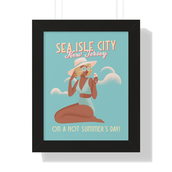 Sea Isle City, New Jersey- Summer Wall Art Framed - Dad Bod Summer