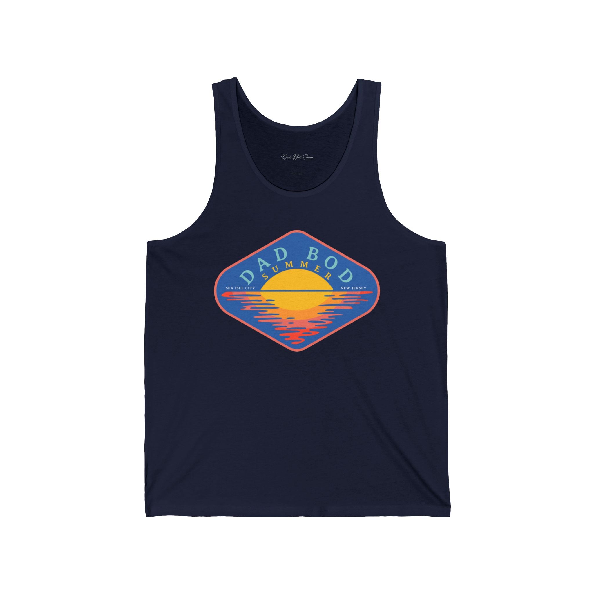 "Dad Bod Summer Retro Tank Top" - Beach Tank Top