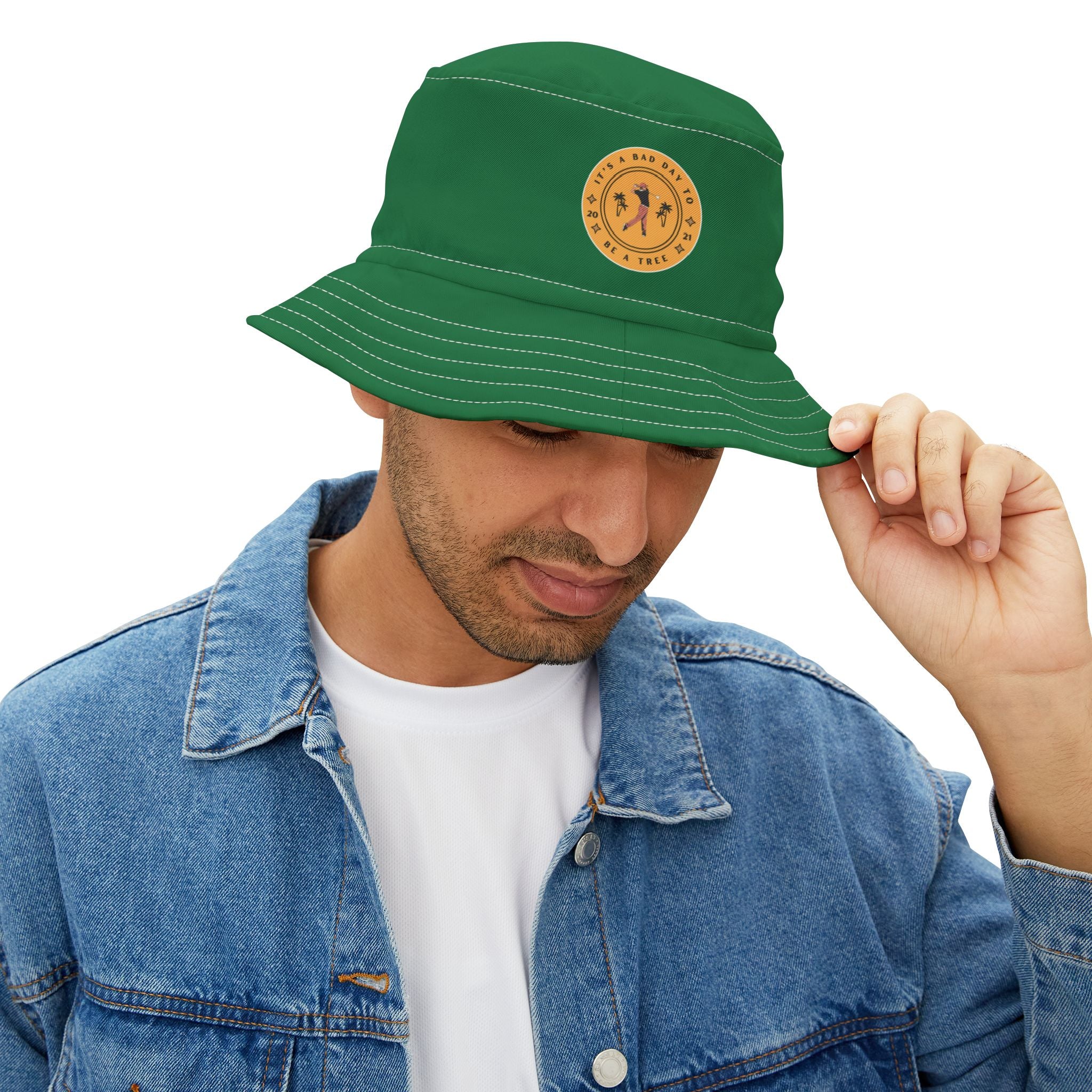 "Bad Golfer Gift: A Bad Day To Be A Tree" - Golf Bucket Hat