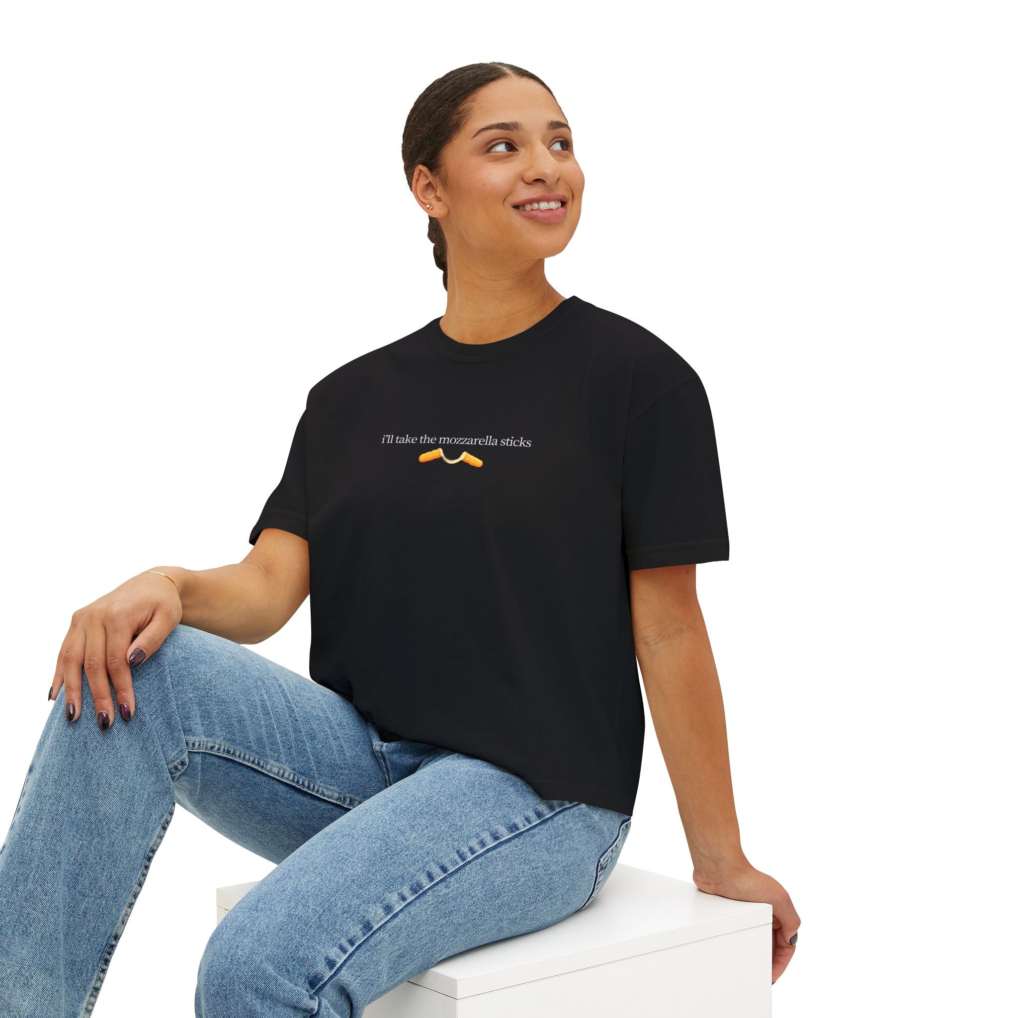 "I'll Take The Mozzarella Sticks" - Women's Boxy Tee