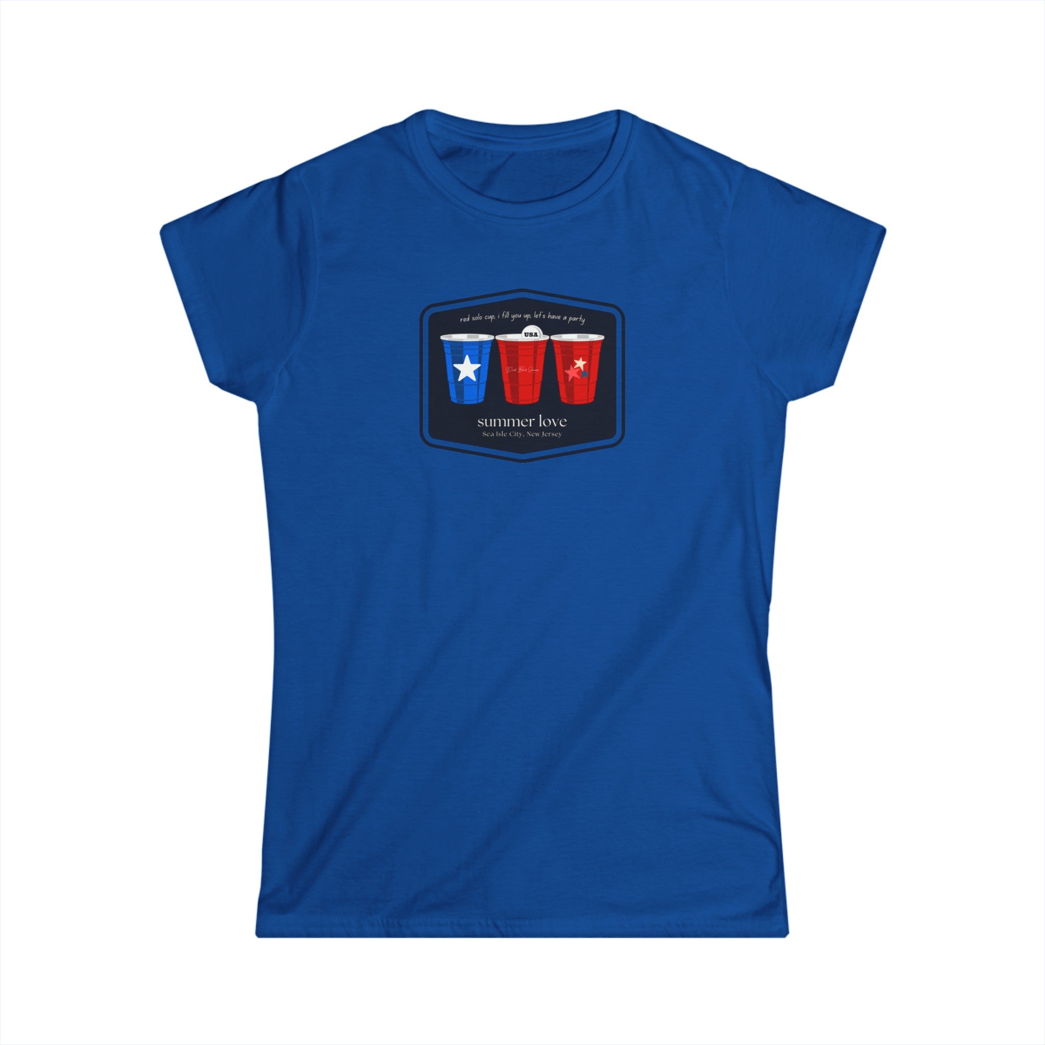 "Red Solo Cup Women's Tee" Sea Isle City Shirt, 1776 Shirts, Americana Women's Shirt