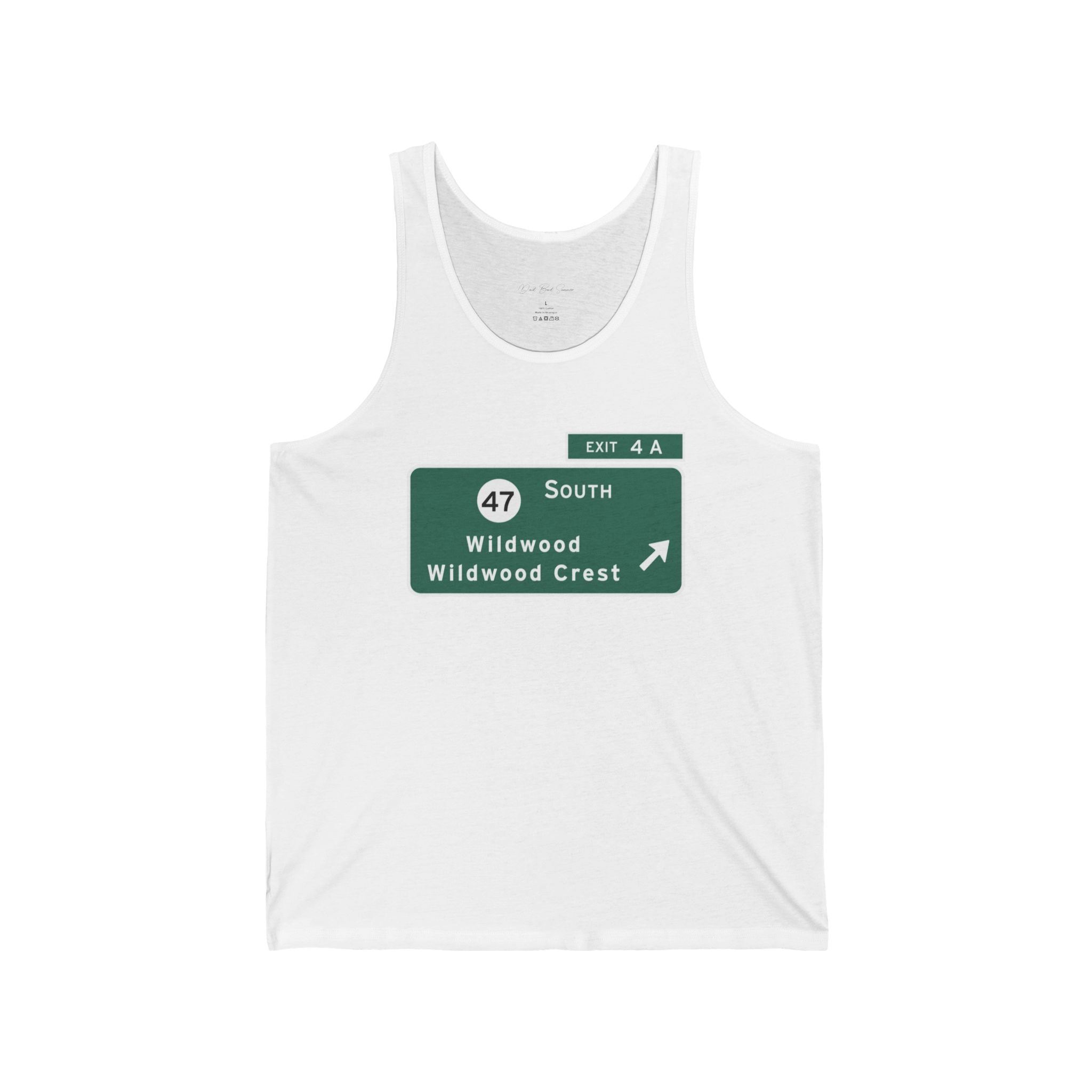 "Wildwood Exit Sign" - Beach Tank Tops