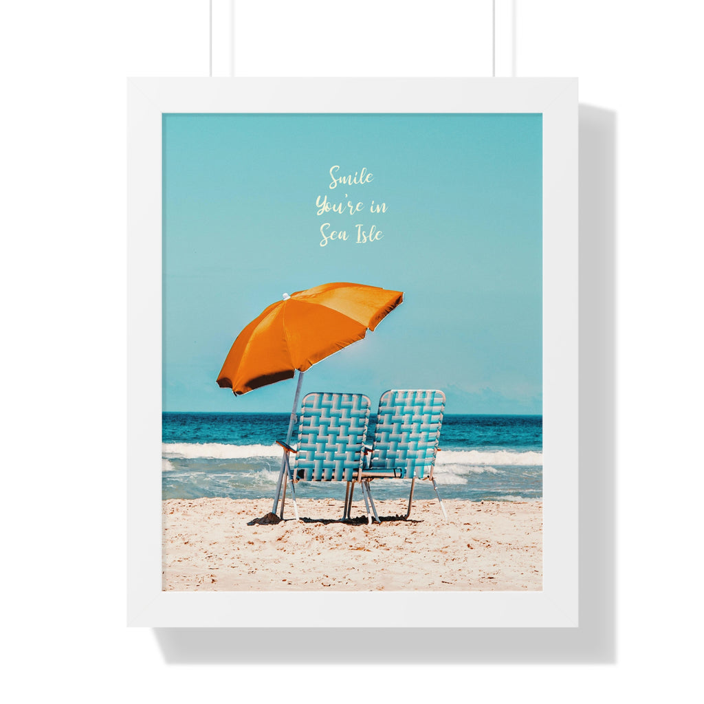 Smile You're in Sea Isle- Wall Art Framed - Dad Bod Summer