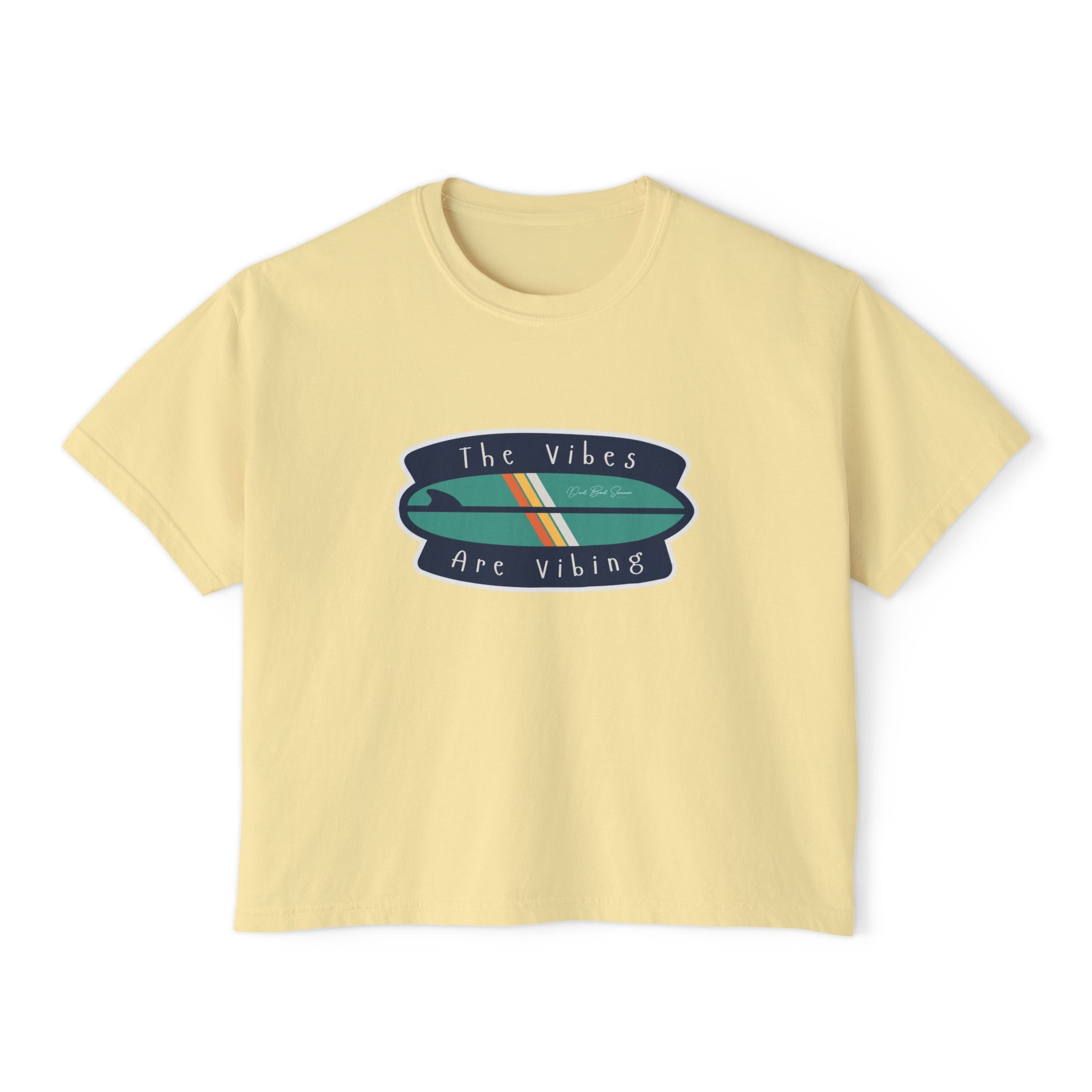 "The Vibes Are Vibing" Women's Boxy T-Shirt, Good Vibes Shirt