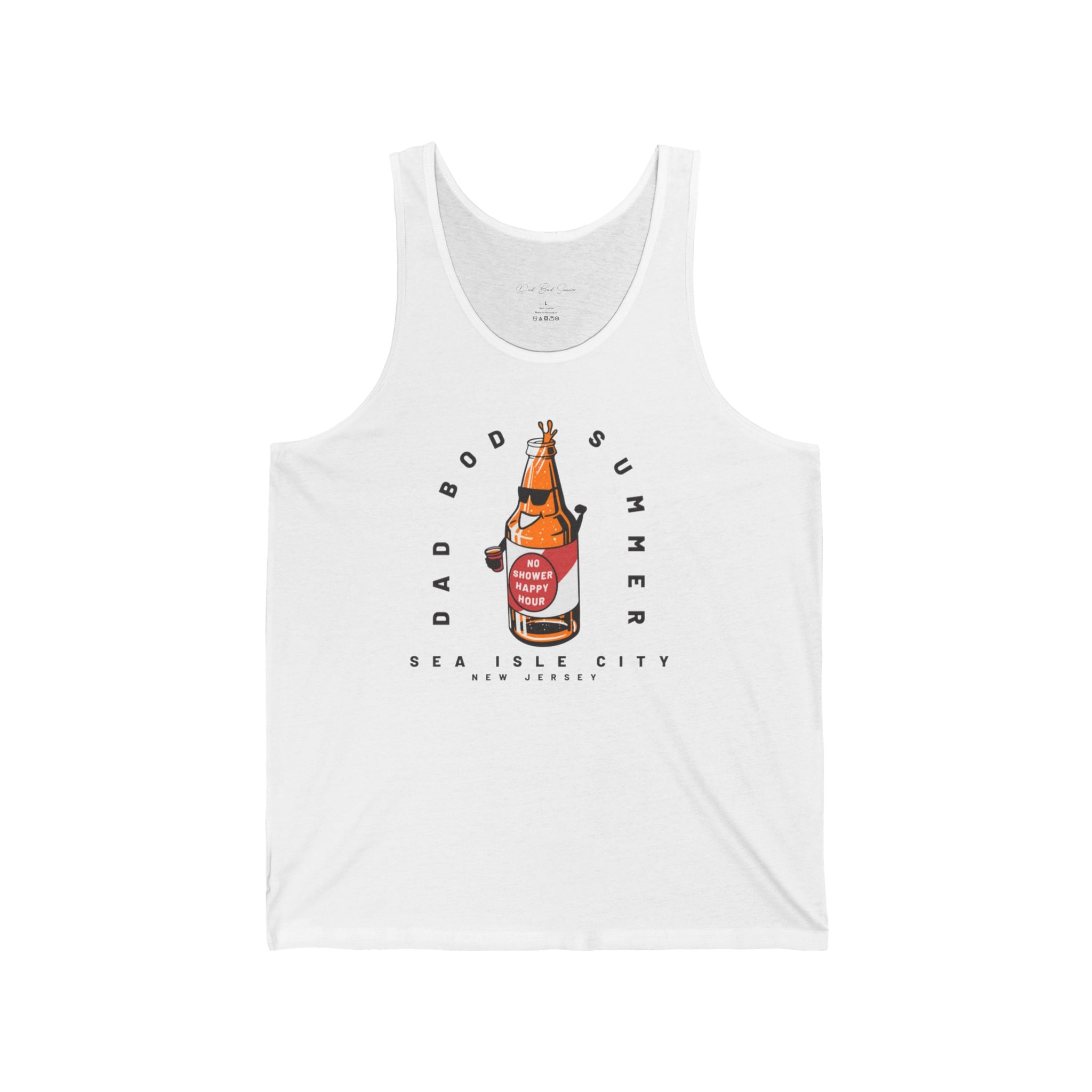"No Shower Happy Hour in Sea Isle City" - Beach Tank Tops