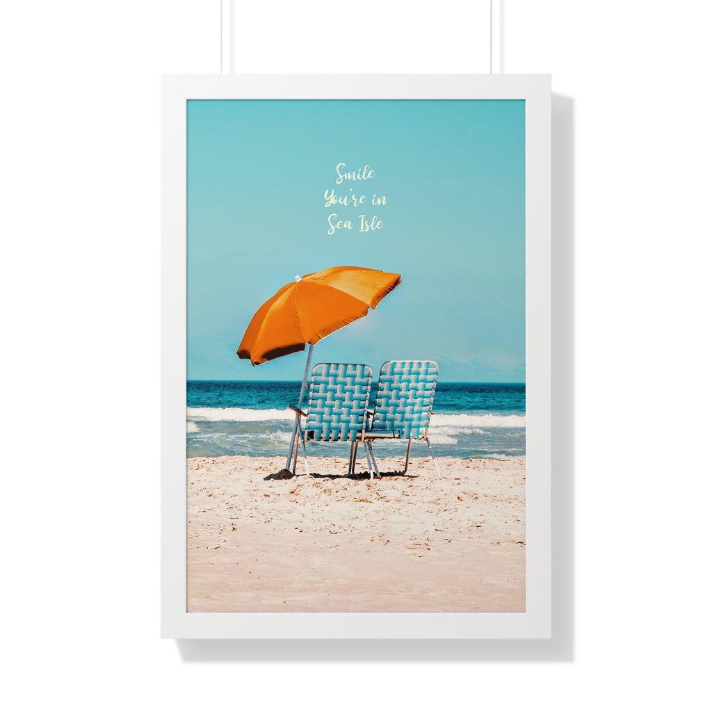 Smile You're in Sea Isle- Wall Art Framed - Dad Bod Summer