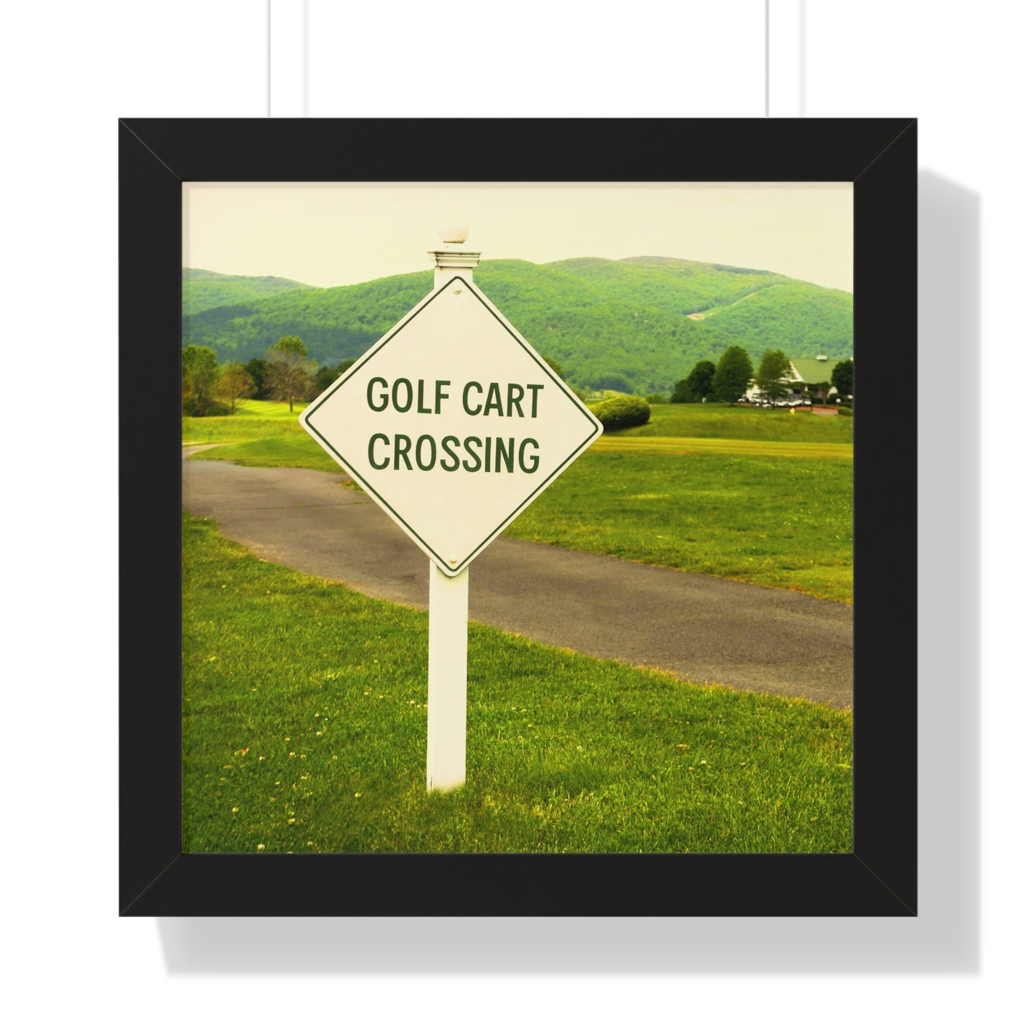 "Golf Cart Crossing" - Golf Wall Art