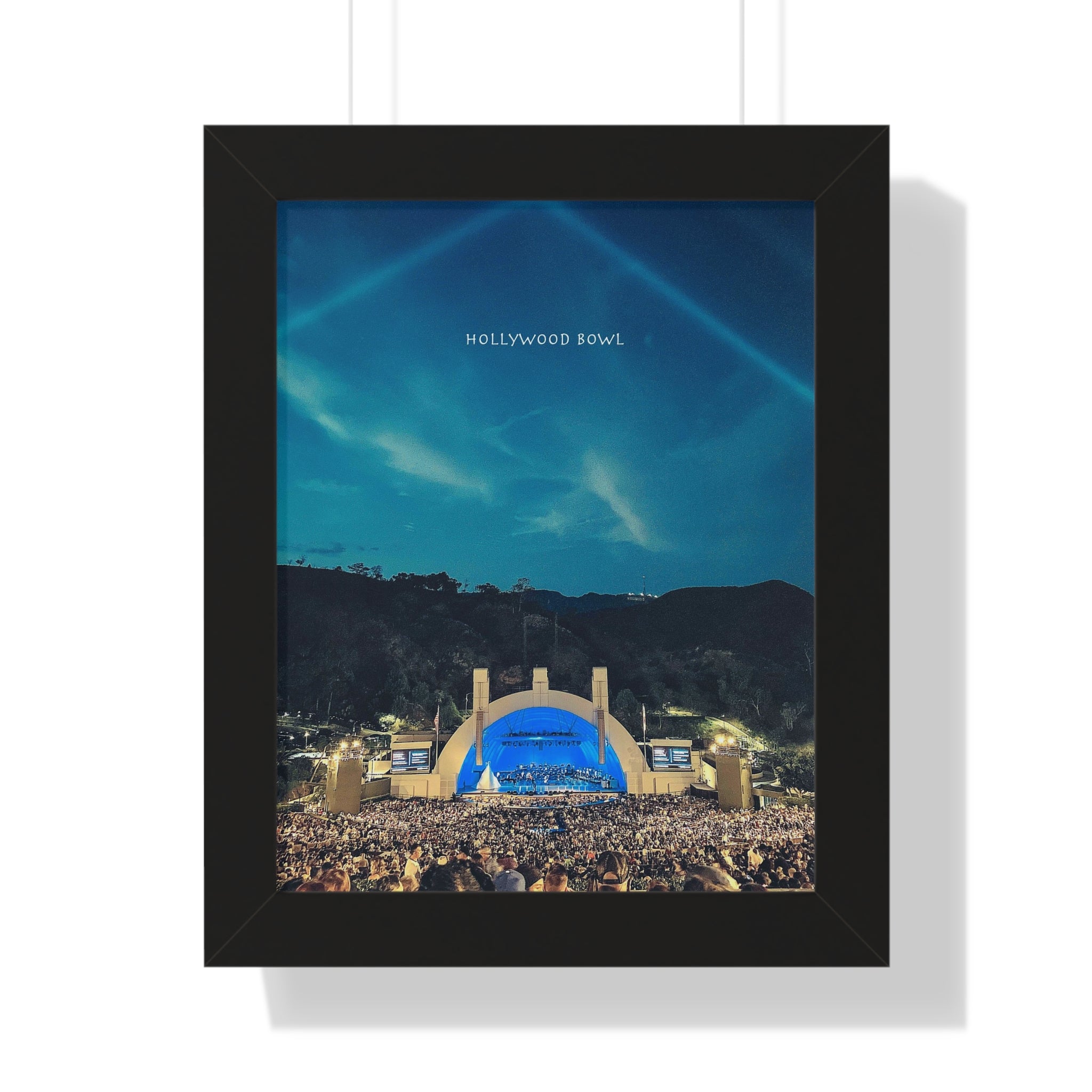 Hollywood Bowl, California Wall Art Framed- Los Angeles, CA, Hollywood Hills, Downtown LA, Southern California - Dad Bod Summer