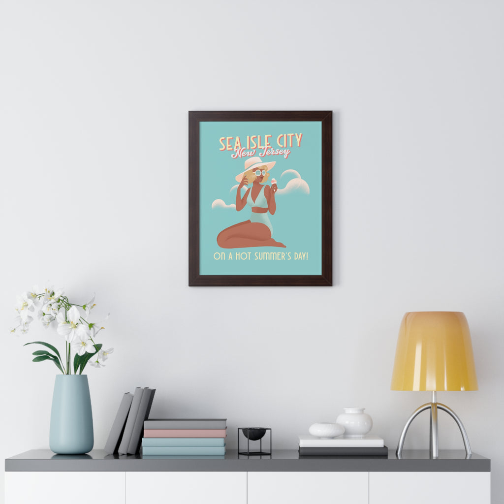 Sea Isle City, New Jersey- Summer Wall Art Framed - Dad Bod Summer