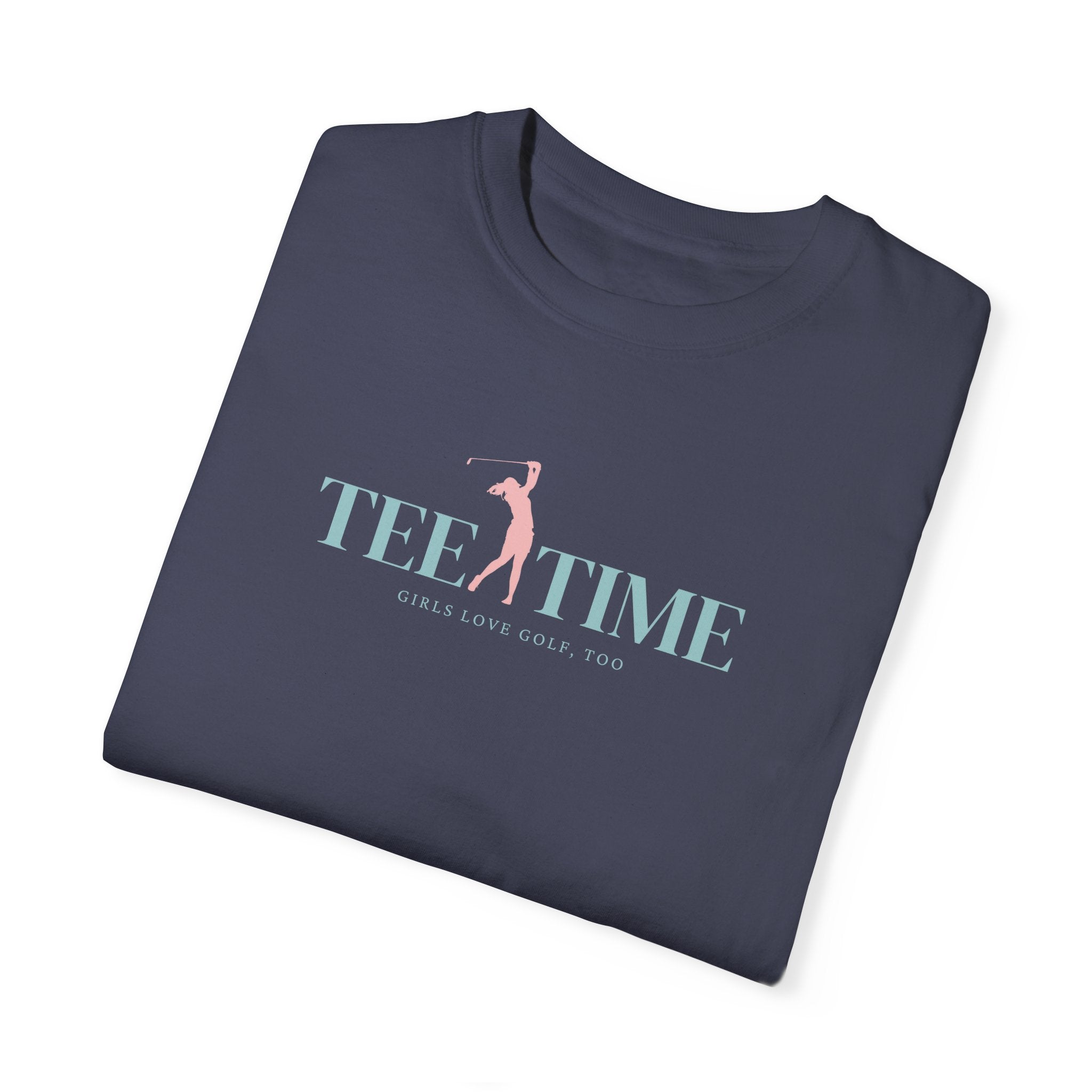 "Tee Time- Ladies Love Golf, Too" Ladies Golf Shirt