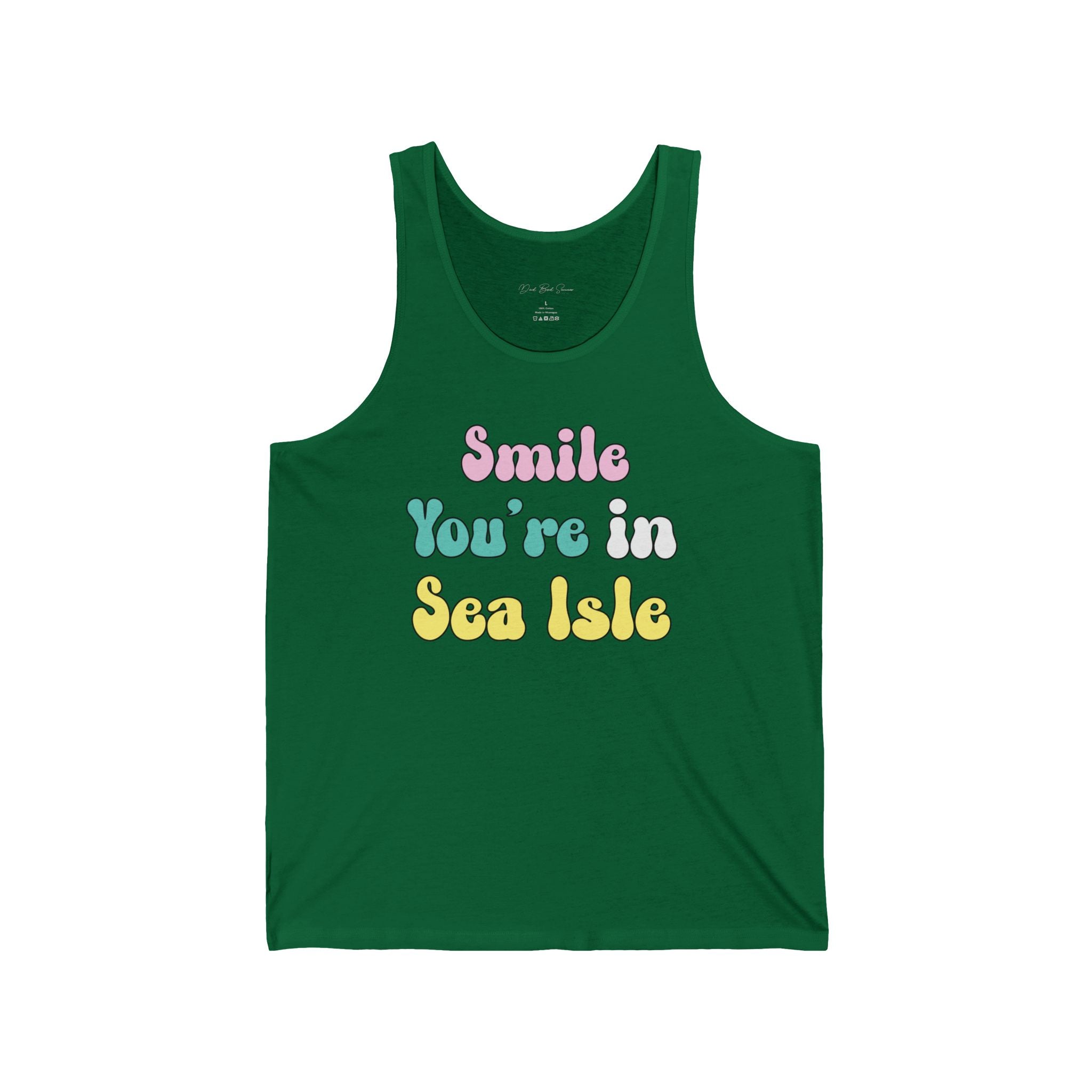 "Smile You're In Sea Isle Tank Top" - Beach Tank Tops