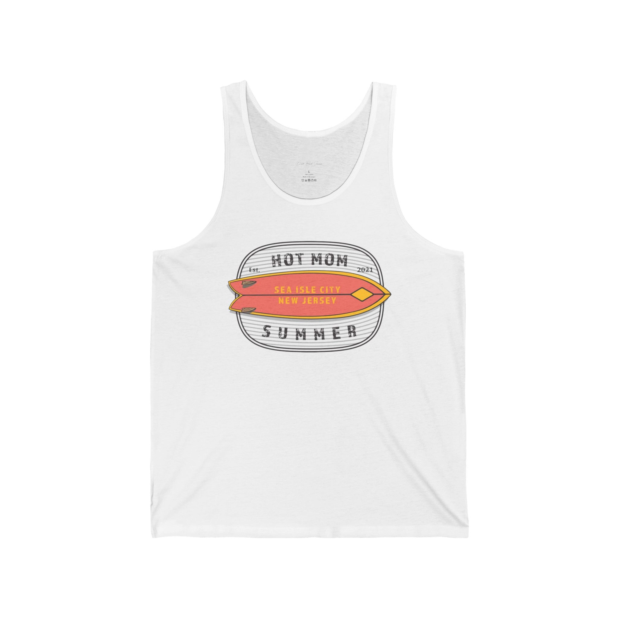"Hot Mom Summer in Sea Isle City" - Ladies Tank Tops