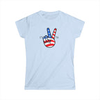 "1776 Peace Sign" Women's Softstyle Tee, 1776 Shirts, Americana Women's Shirts