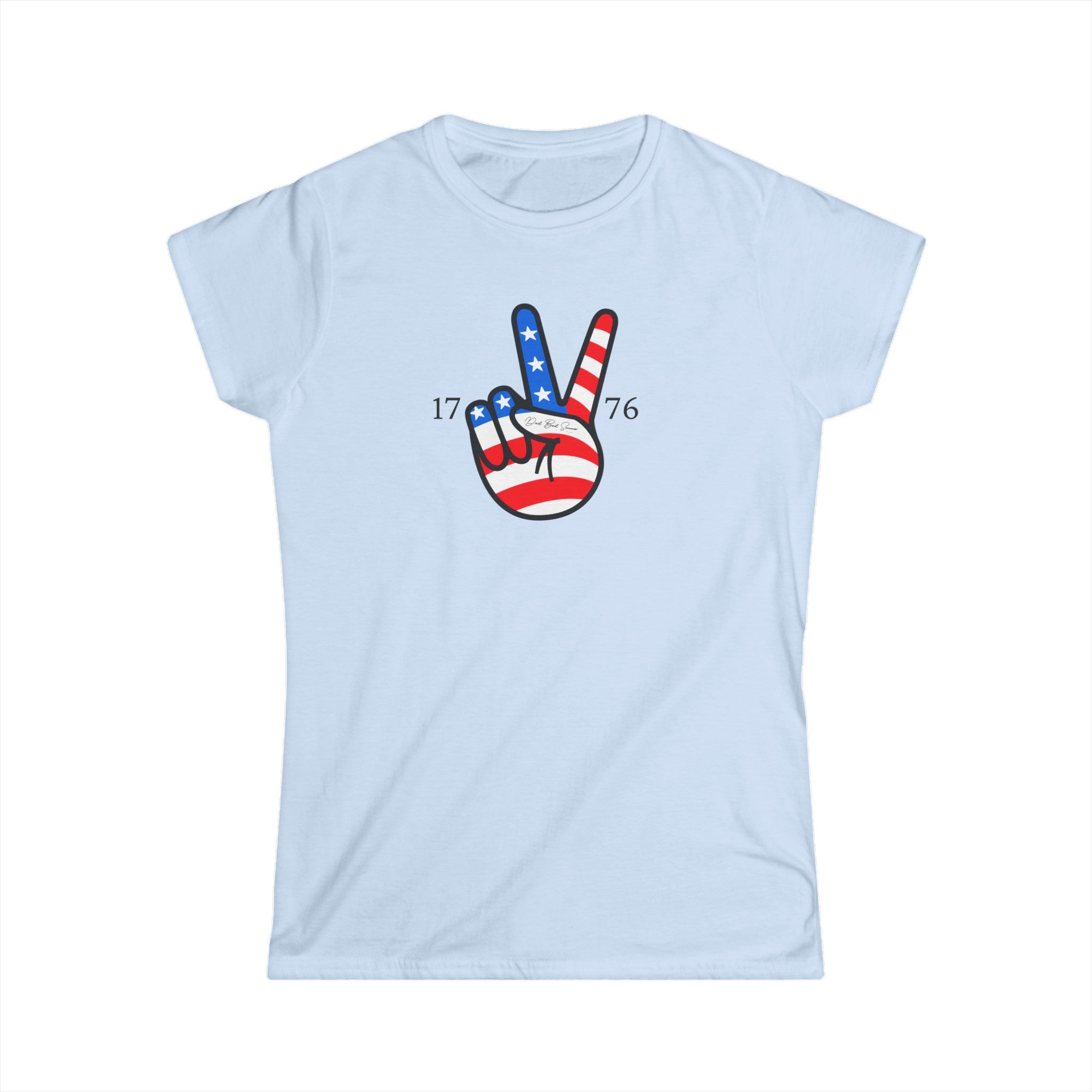 "1776 Peace Sign" Women's Softstyle Tee, 1776 Shirts, Americana Women's Shirts