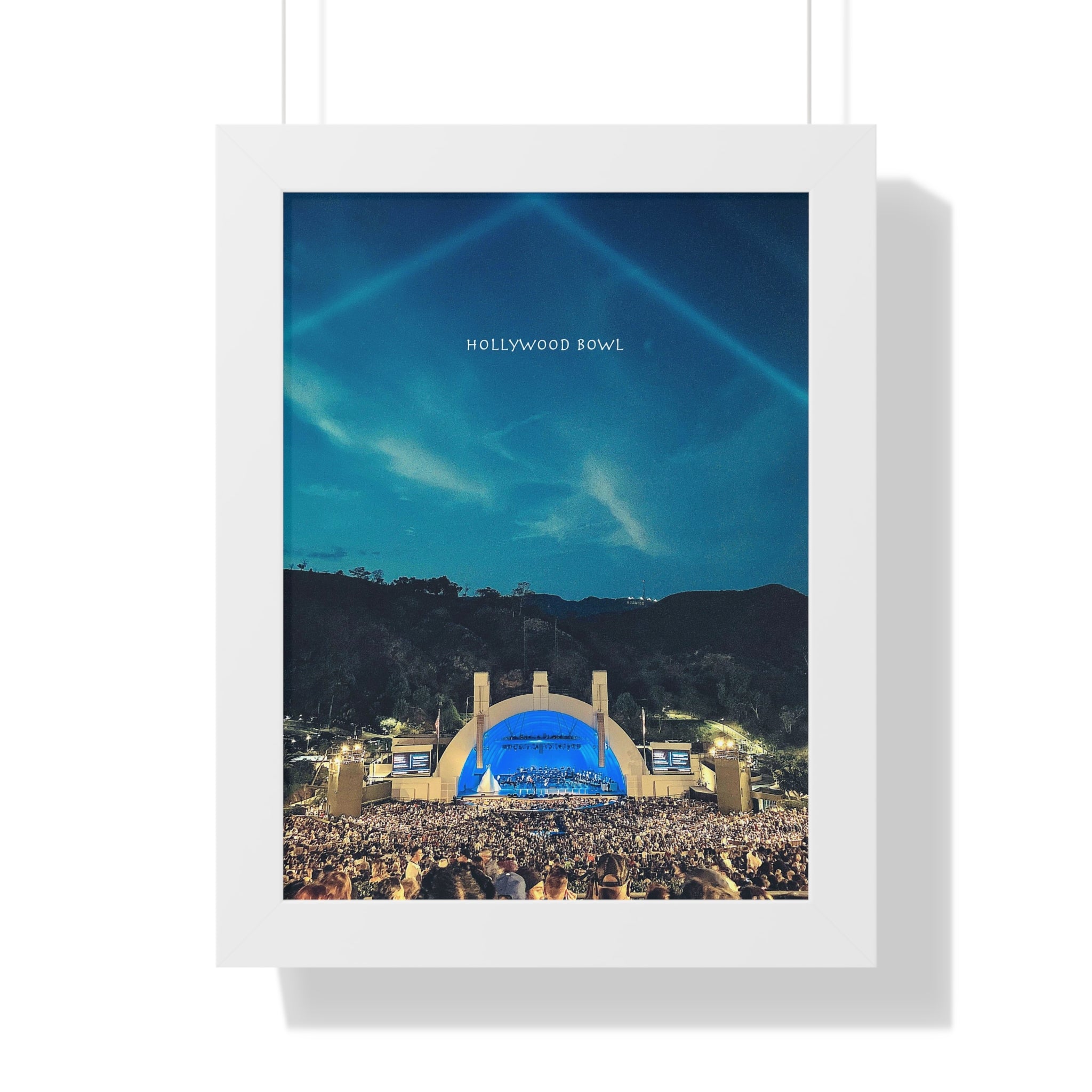Hollywood Bowl, California Wall Art Framed- Los Angeles, CA, Hollywood Hills, Downtown LA, Southern California - Dad Bod Summer