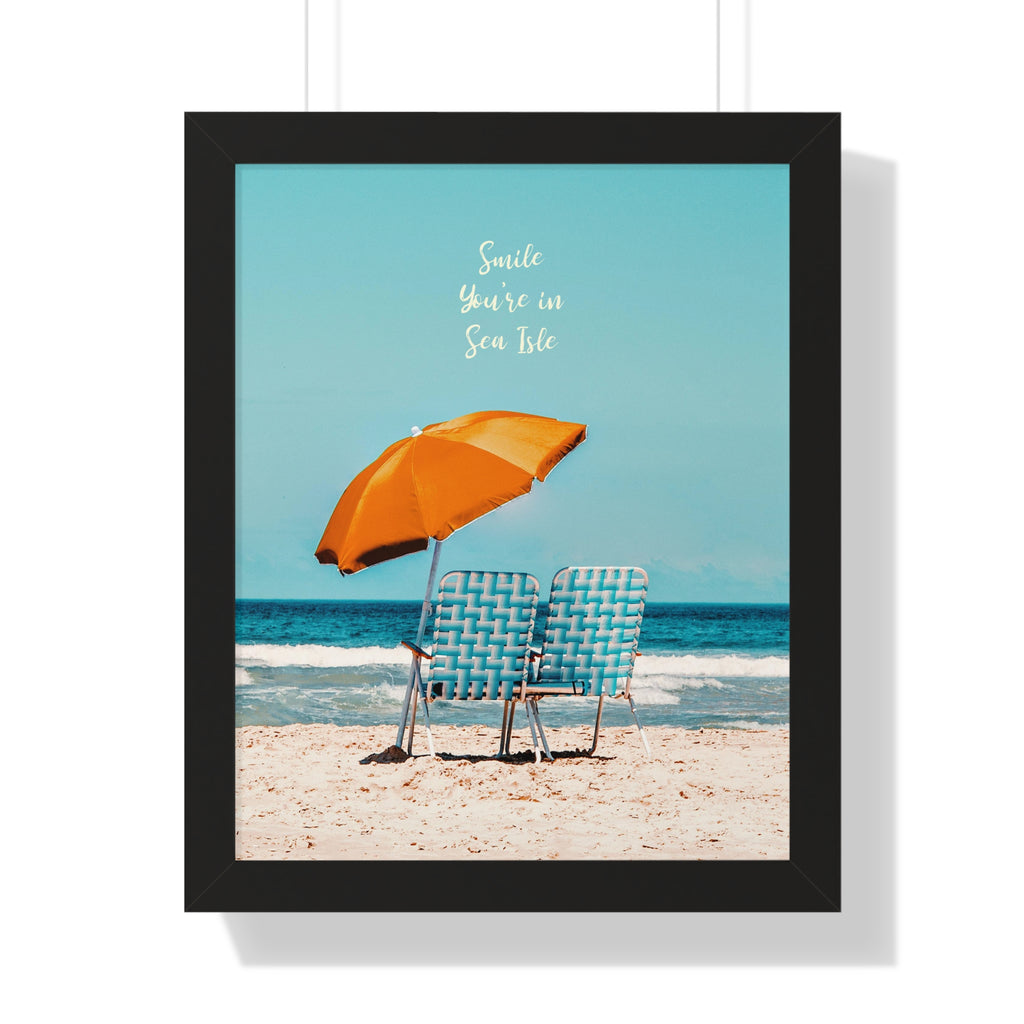 Smile You're in Sea Isle- Wall Art Framed - Dad Bod Summer