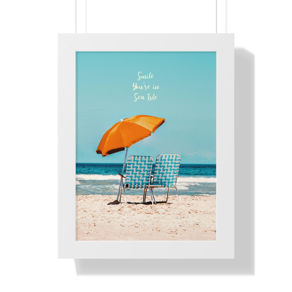 Smile You're in Sea Isle- Wall Art Framed - Dad Bod Summer