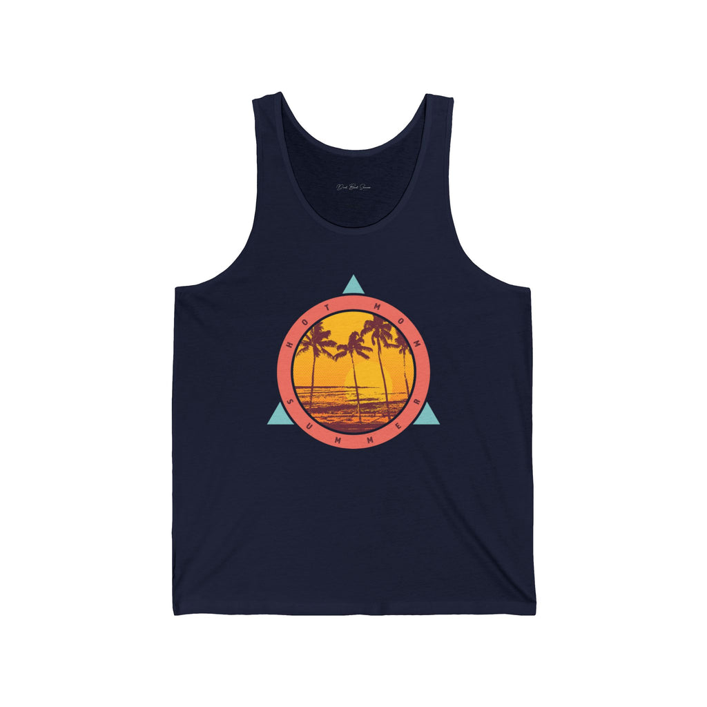 "Hot Mom Summer Retro Tank Top" - Ladies Tank Tops