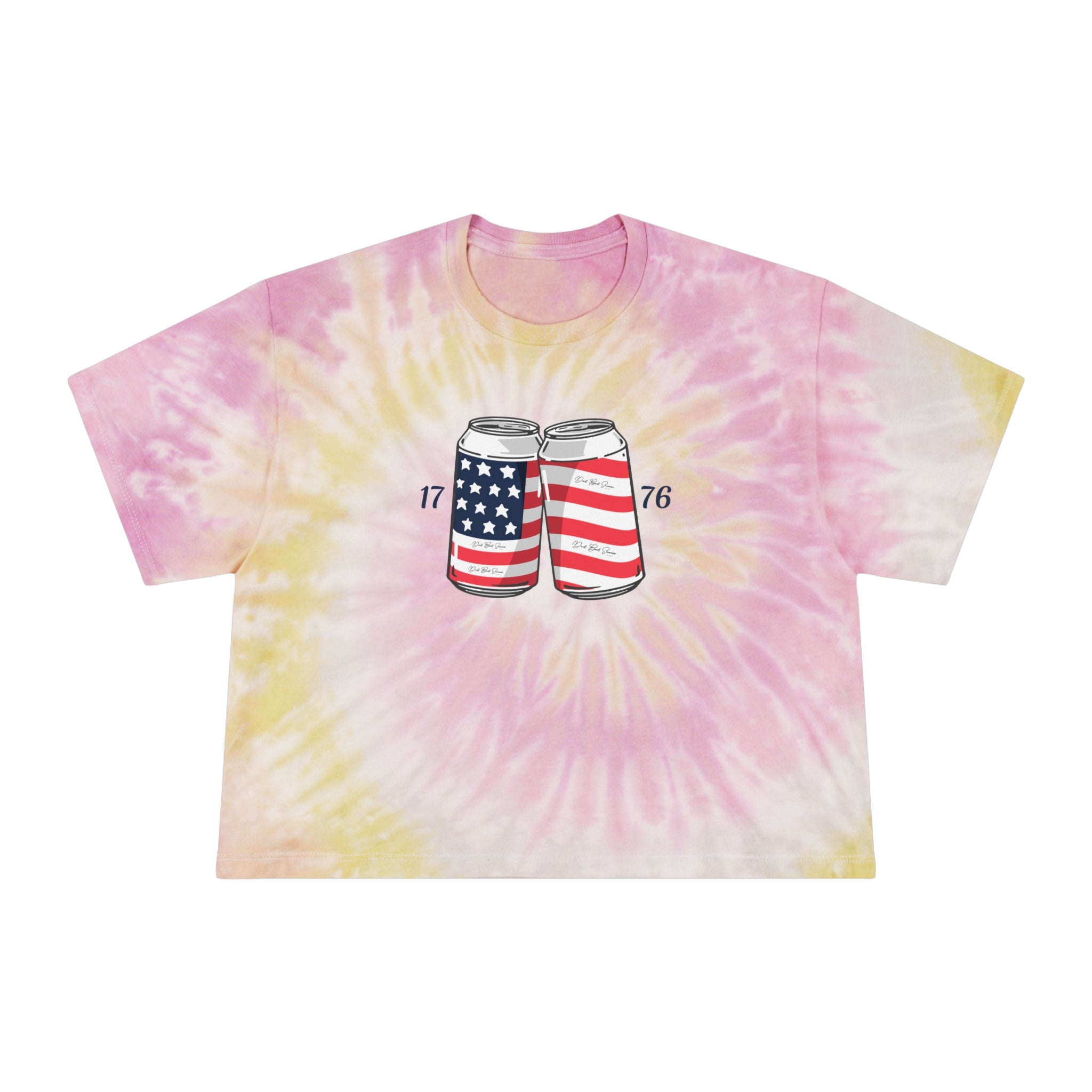 1776 Shirt | Americana Women's Shirts | Women's Tie-Dye Crop Tee