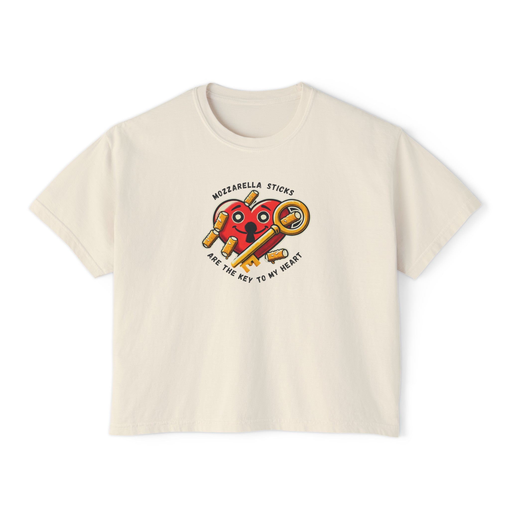 "Mozzarella Sticks Are The Key To My Heart" - Women's Boxy Tee