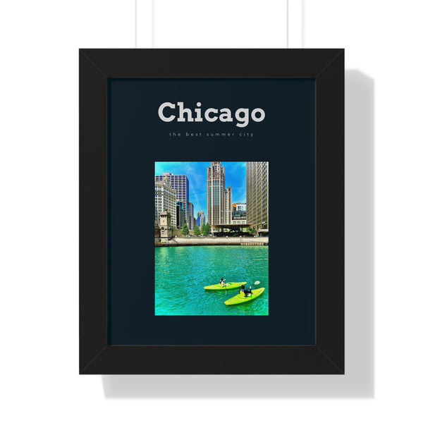 Chicago "The Best Summer City" Wall Art- Pre Framed - Dad Bod Summer