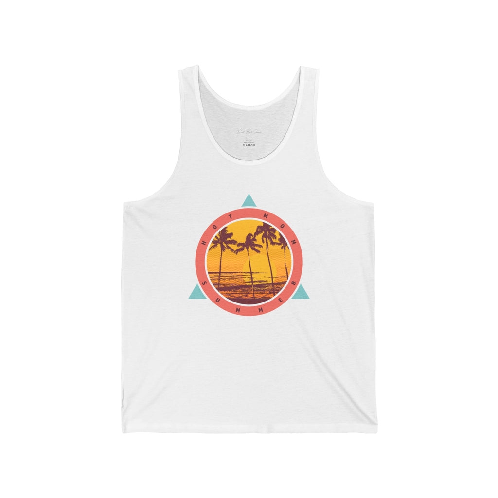 "Hot Mom Summer Retro Tank Top" - Ladies Tank Tops