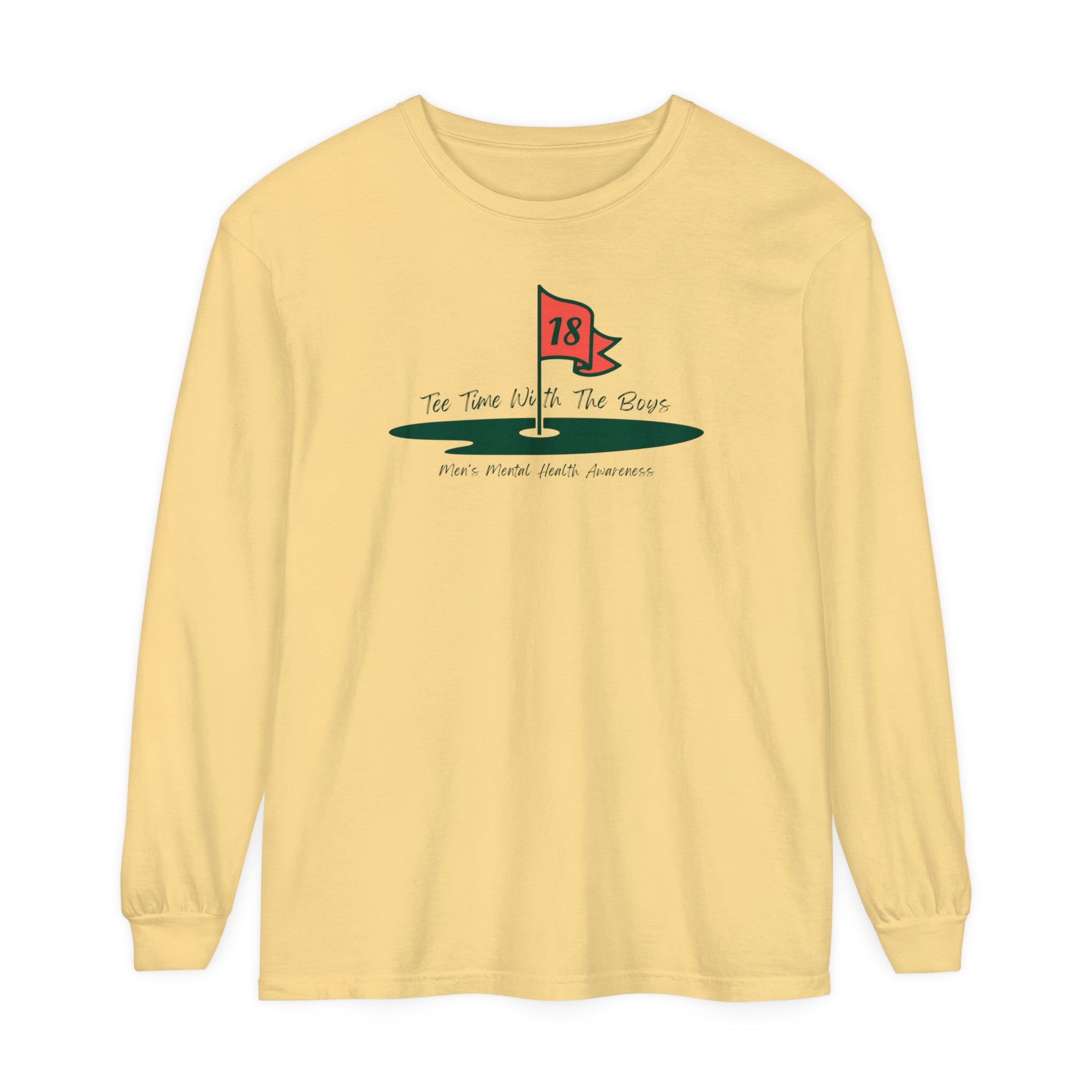 "Tee Time With The Boys, 18th Hole" - Long Sleeve Golf Shirt