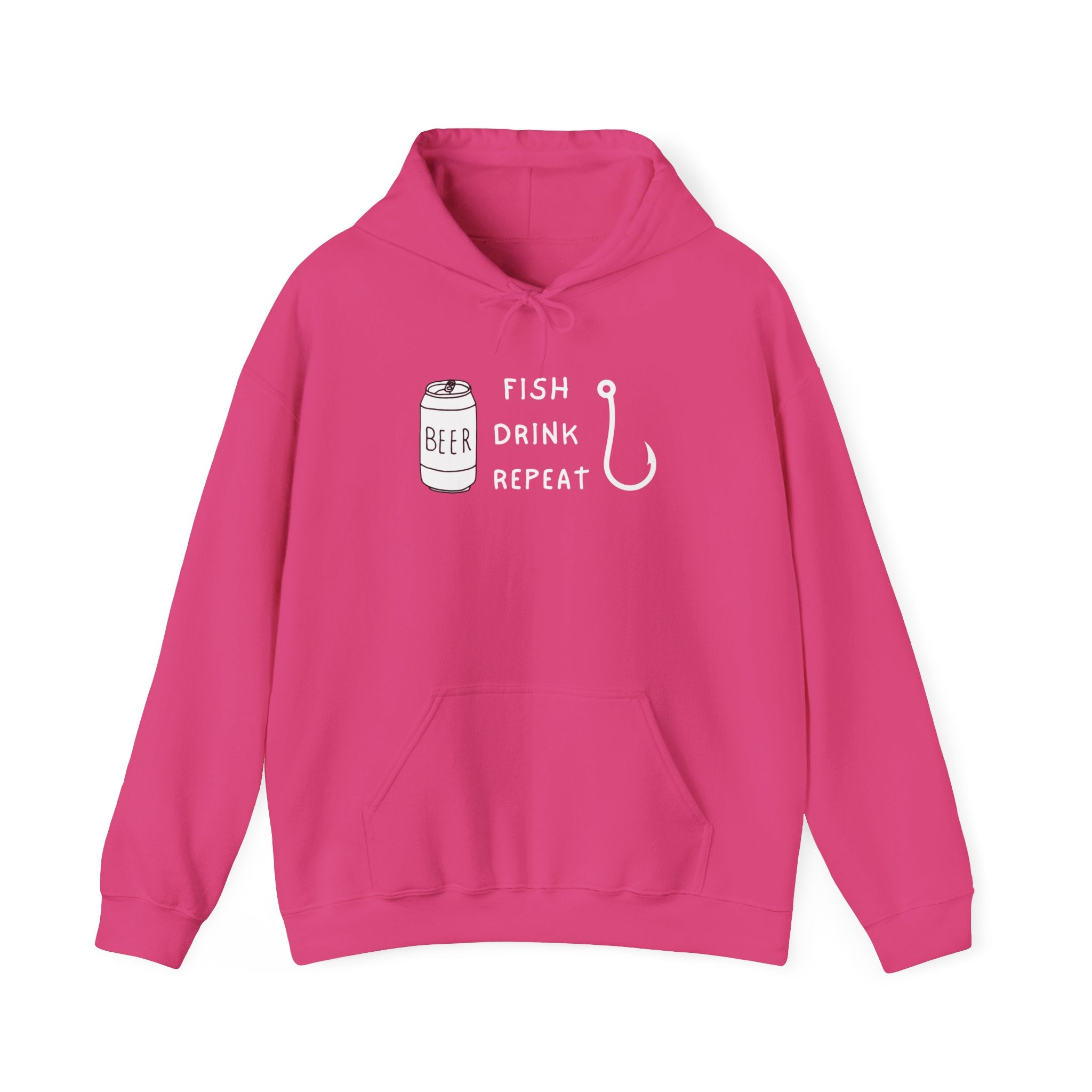 "Fish Drink Repeat" - Fishing Hoodie