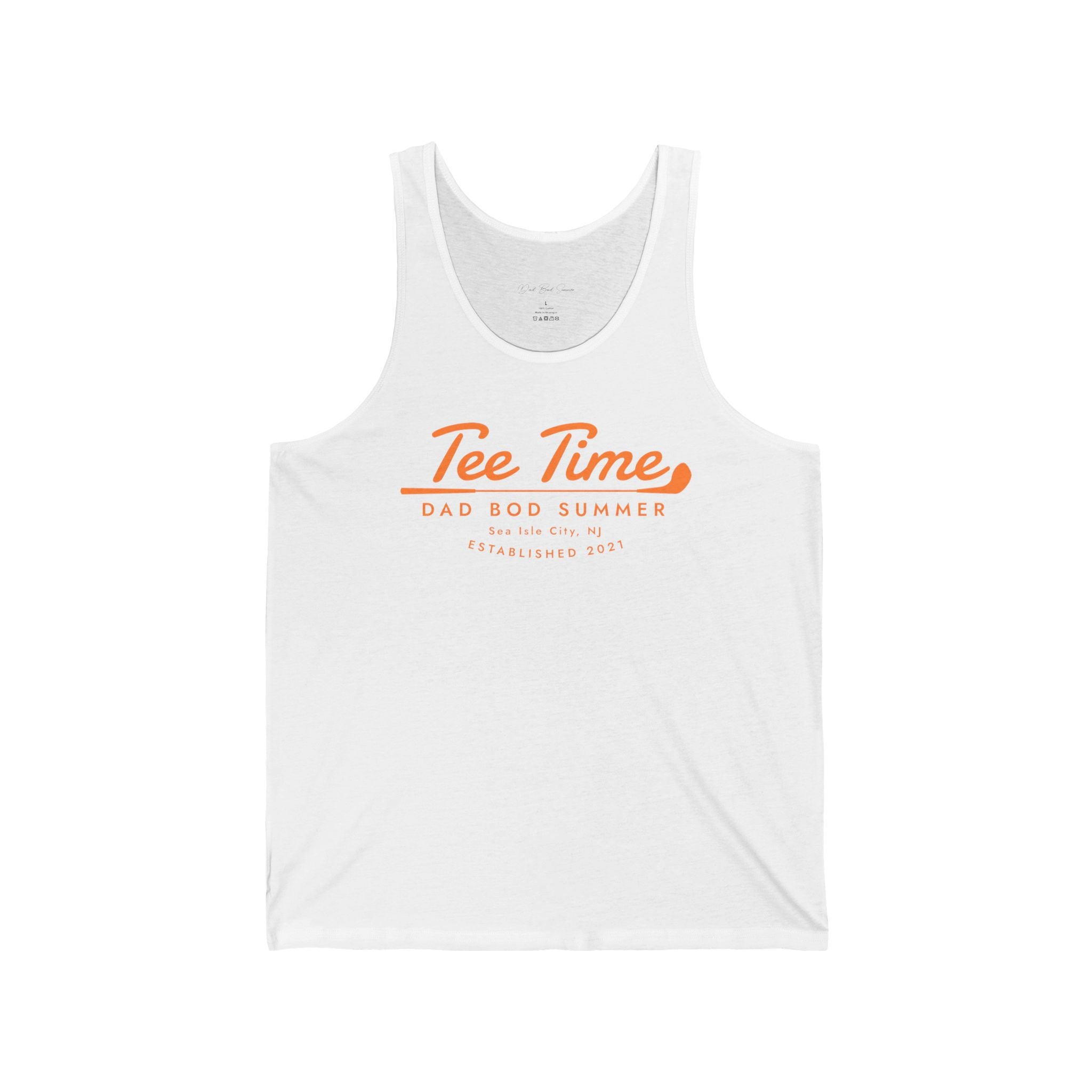 "Golf Tee Time in Sea Isle City" - Golf Tank Top