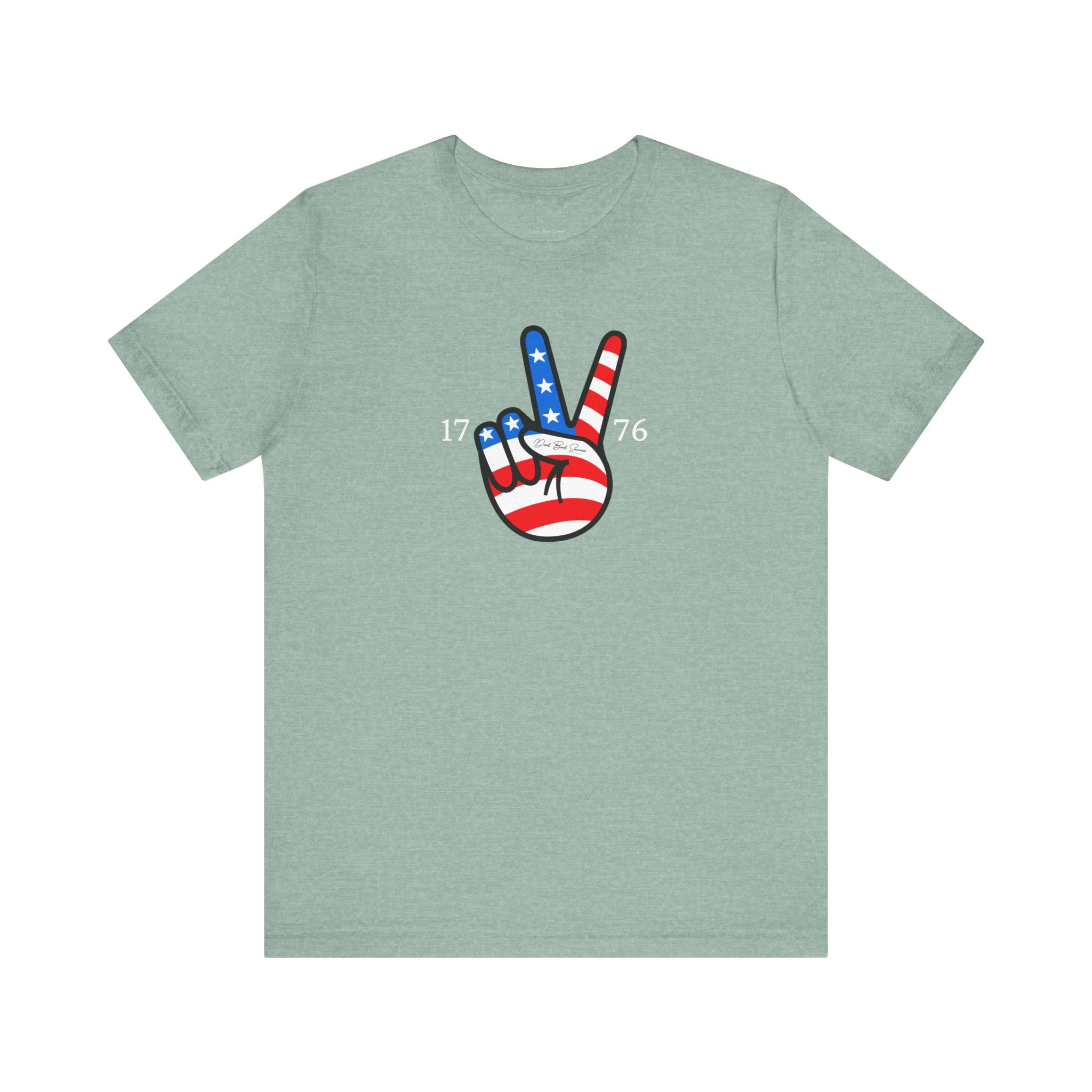 "1776 USA Flag Peace Sign Shirt" - 4th Of July Shirt