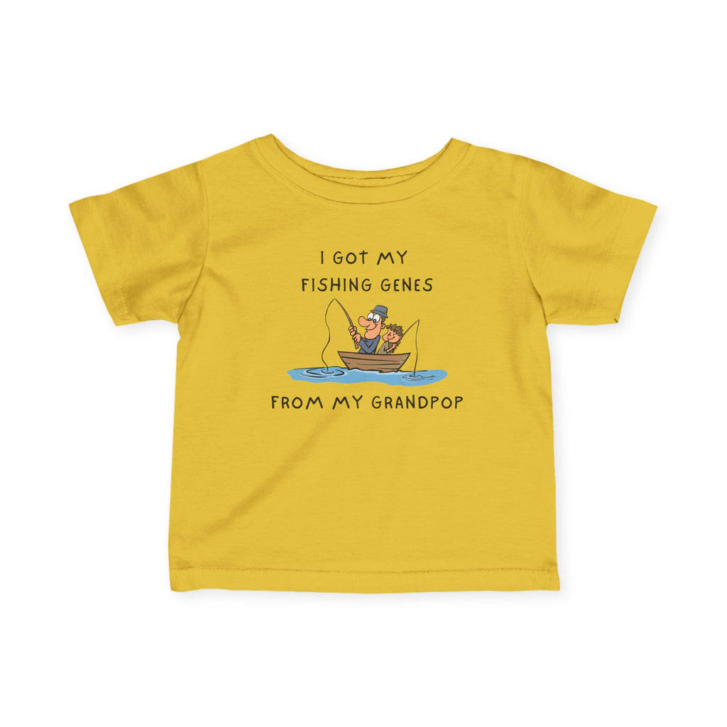 I Got My Fishing Genes From My Grandpop | Baby Fishing Shirts