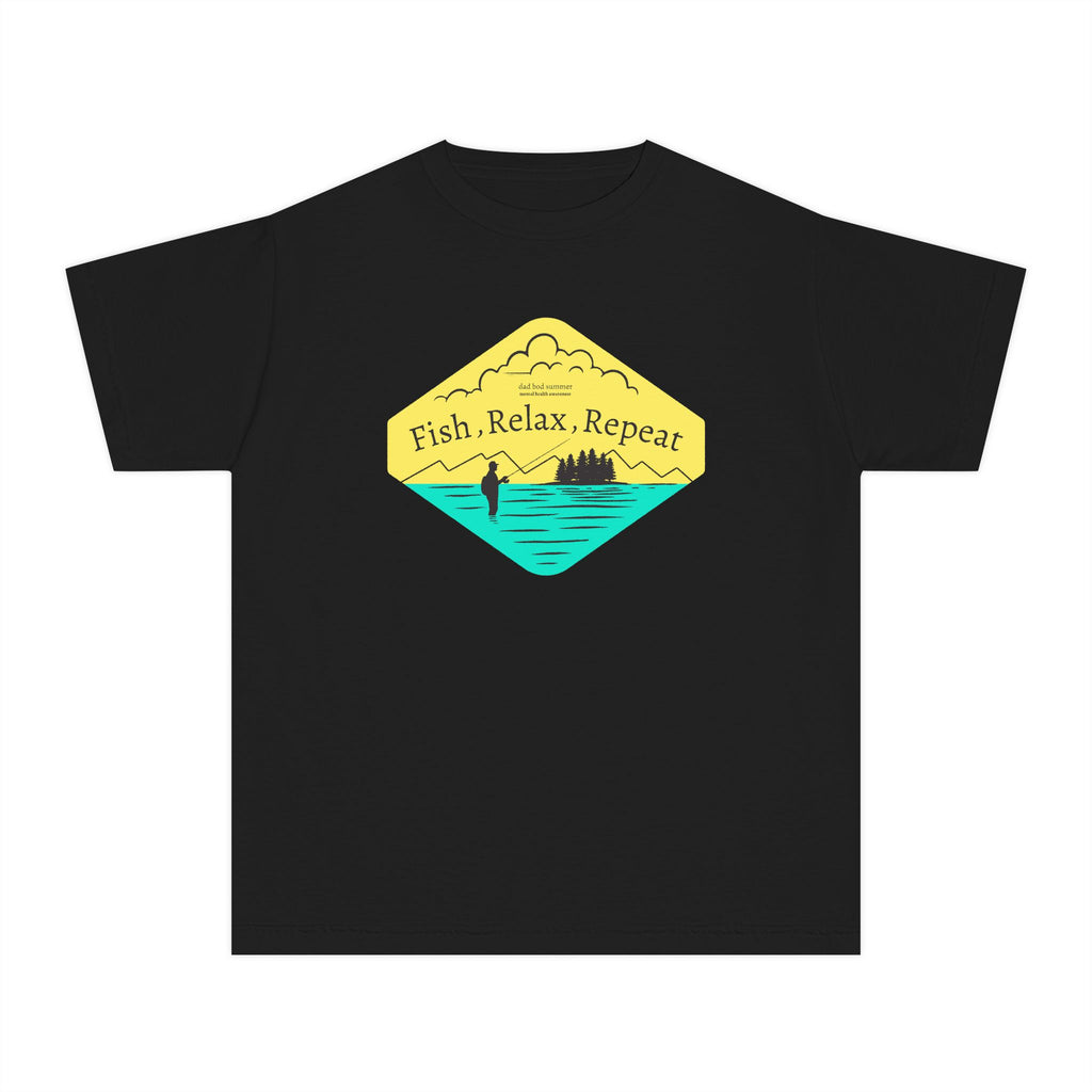 Fish, Relax, Repeat | Kids Fishing Shirt