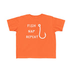 Fish, Nap, Repeat | Toddler Fishing Shirt