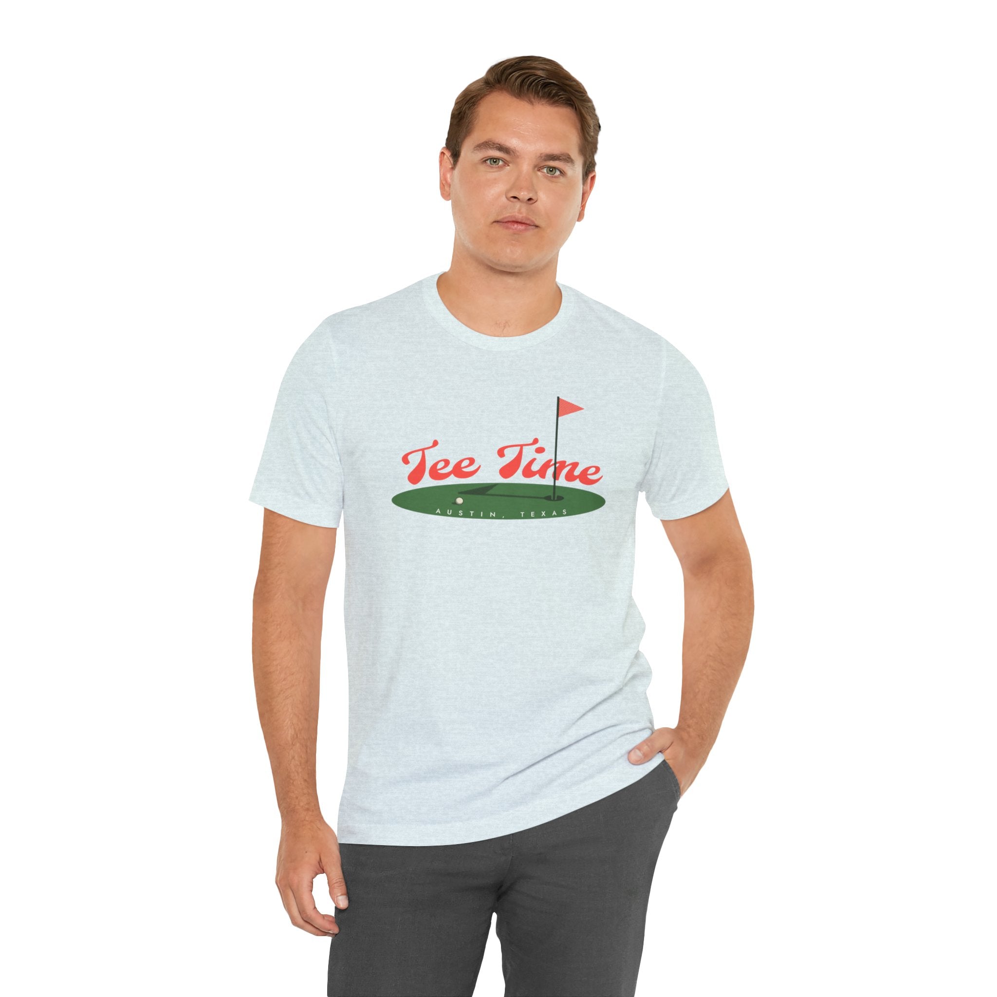 "Austin, Texas Golf Tee Time" - Golf T Shirt