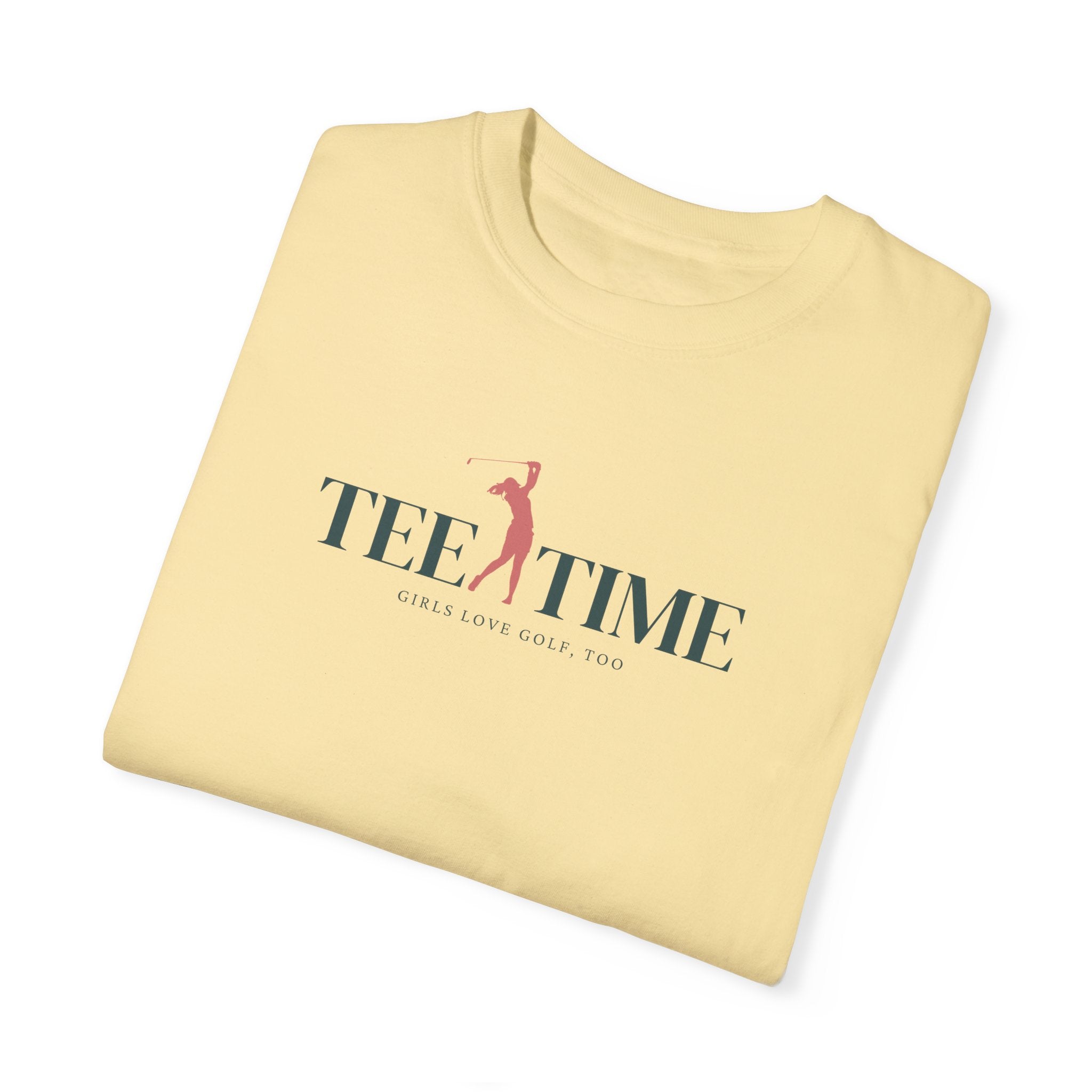"Tee Time- Ladies Love Golf, Too" Ladies Golf Shirt