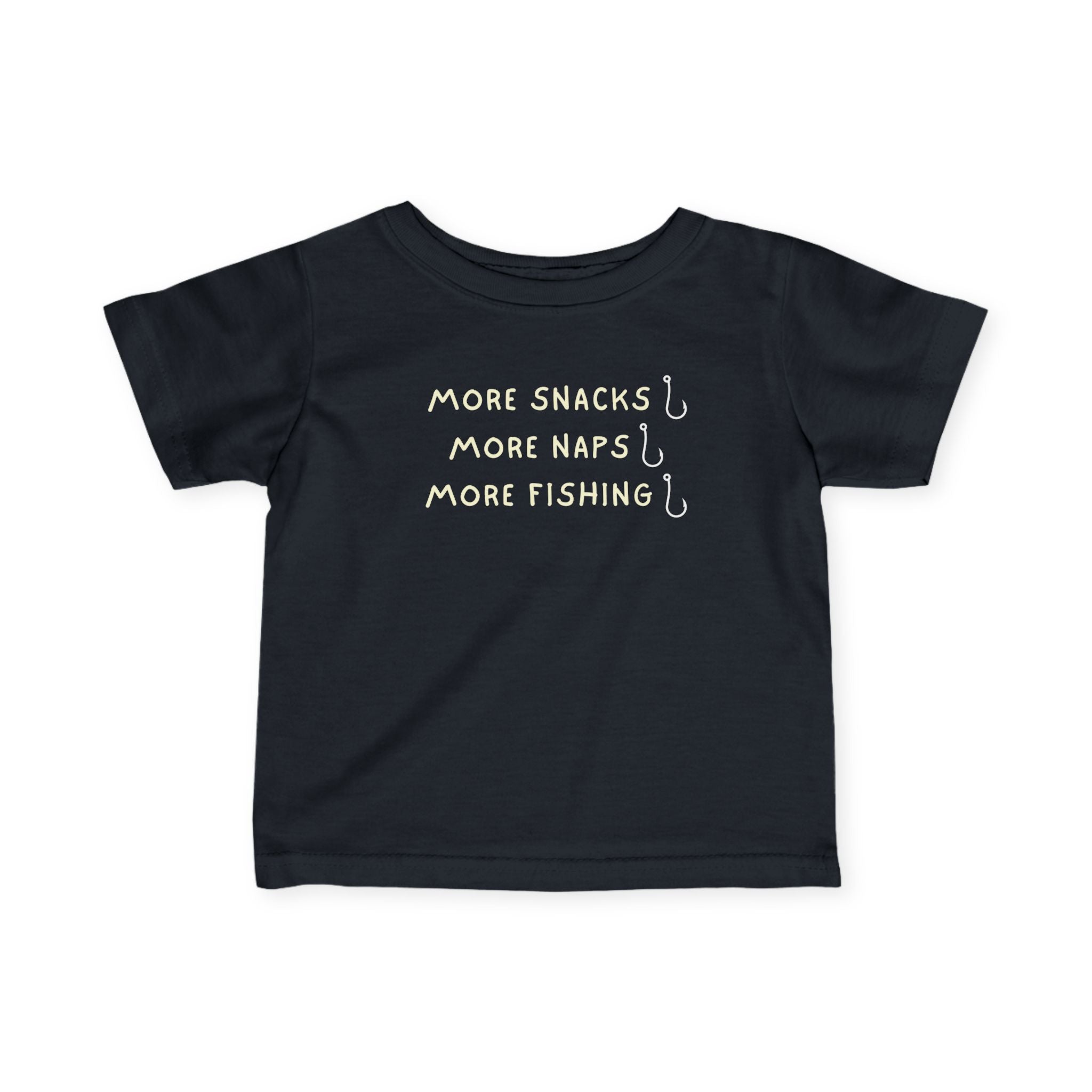More Snacks, More Naps, More Fishing | Baby Fishing Shirts