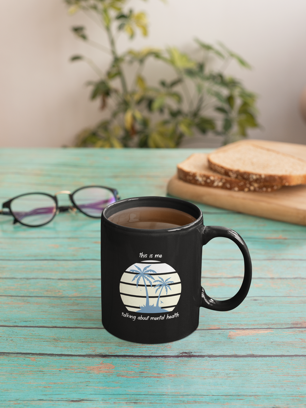 Mental Health Support, Black Coffee Mug 15oz - Dad Bod Summer