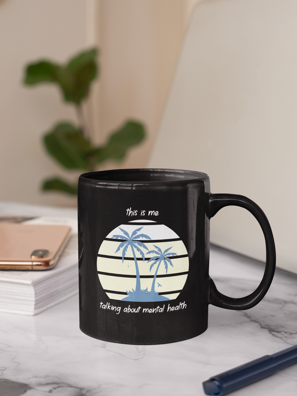 Mental Health Support, Black Coffee Mug 15oz - Dad Bod Summer