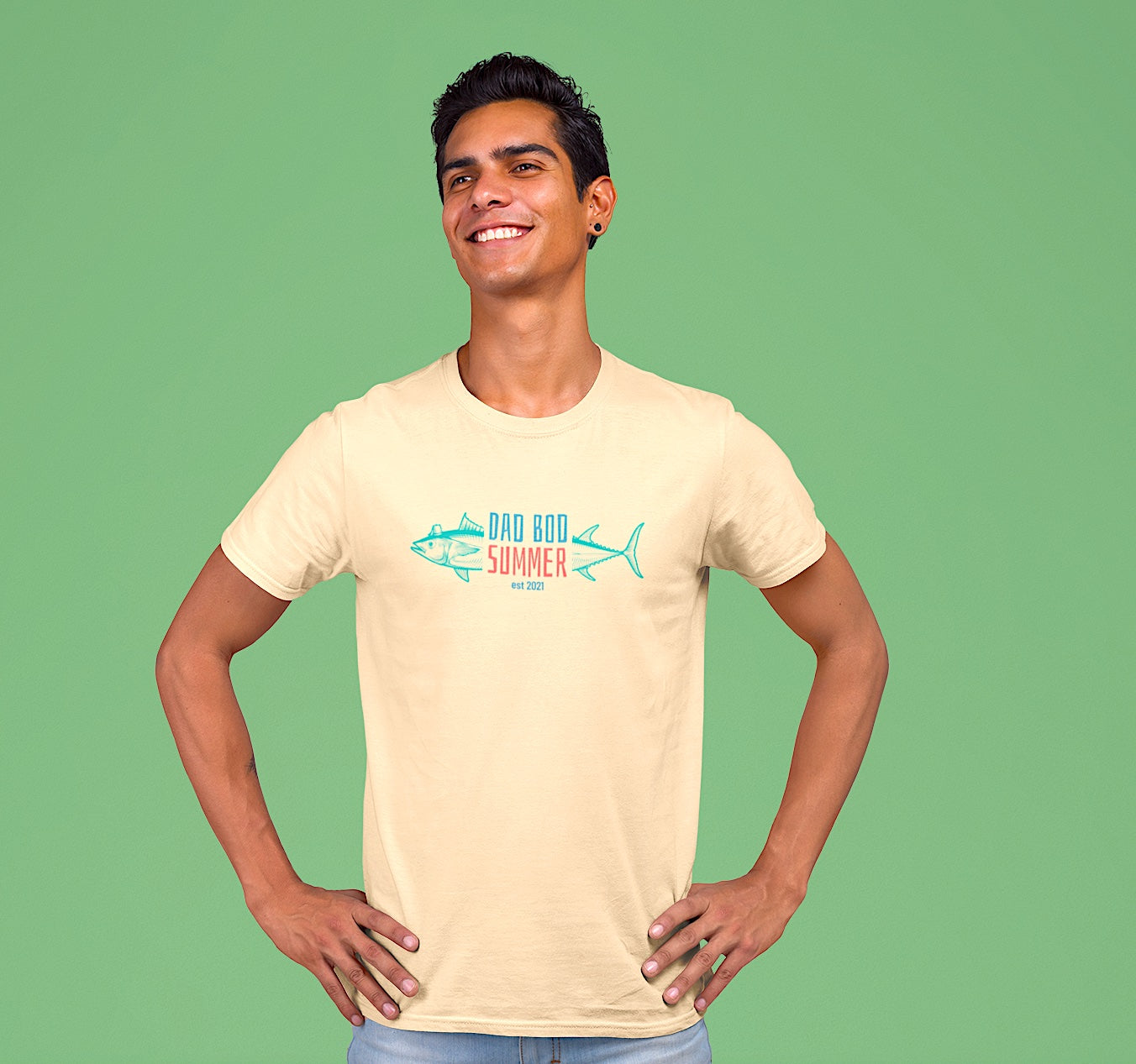 "Dad Bod Summer Fishing " - Fishing T Shirts