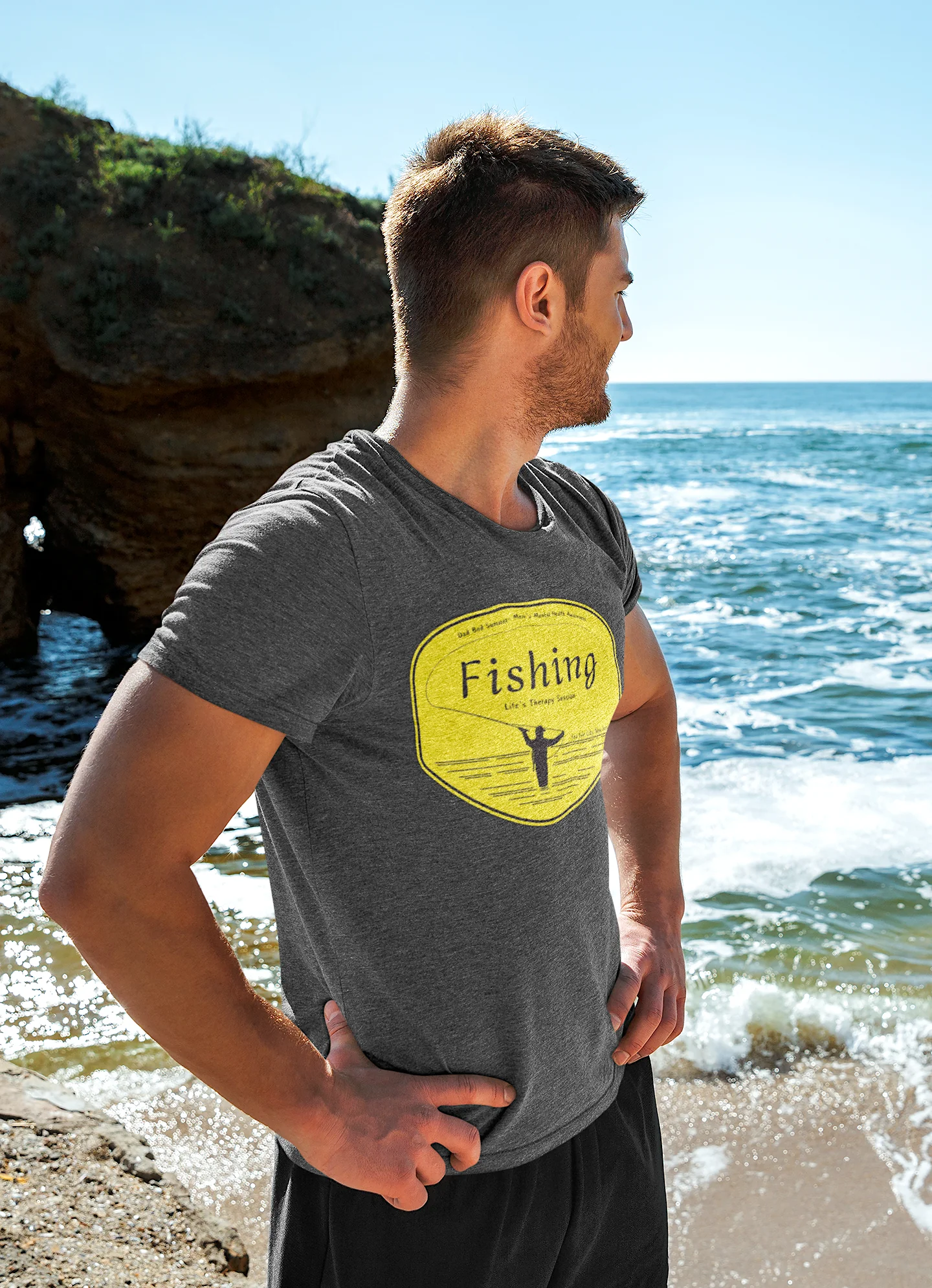 "A Therapy Session On The Water" - Fishing T Shirts
