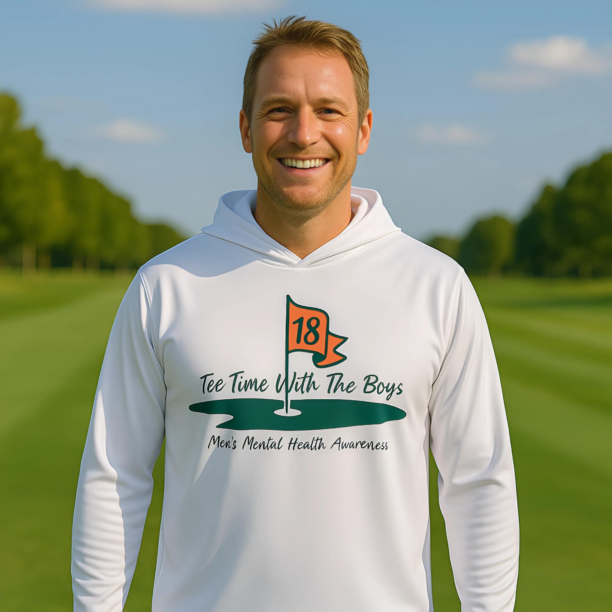 "Tee Time With The Boys, 18th Hole" - Golf Performance Hoodie