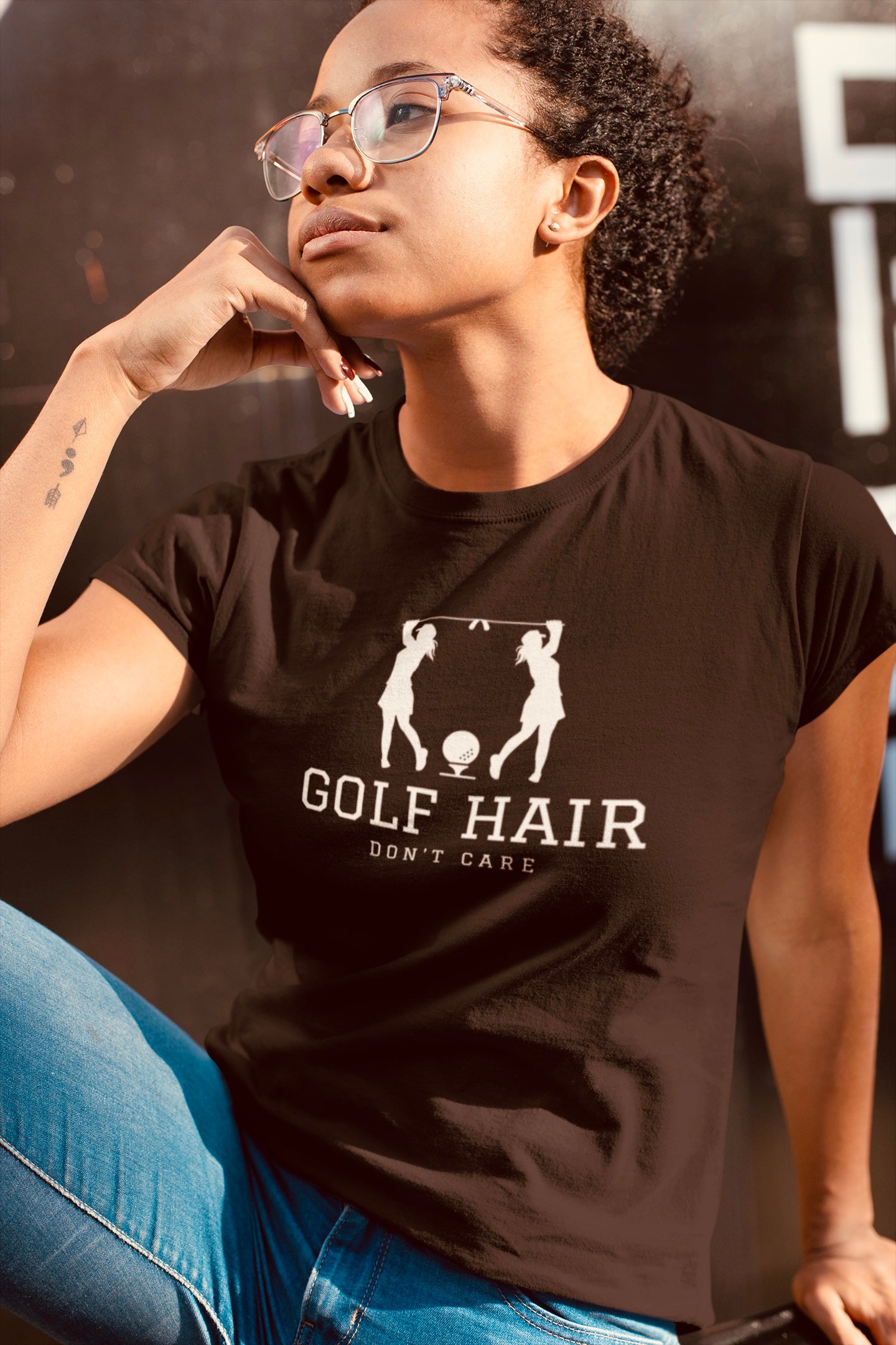 "Golf Hair Don't Care" - Ladies Golf Shirt