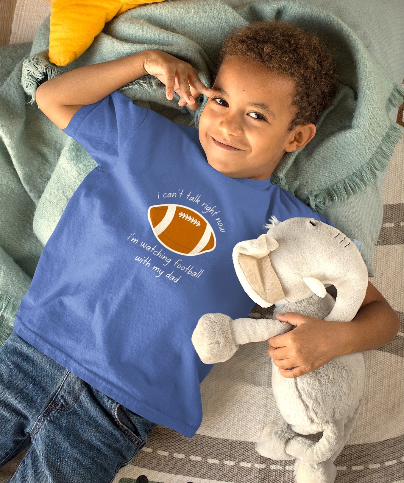"Watching Football With My Dad" - Toddler Football Shirt