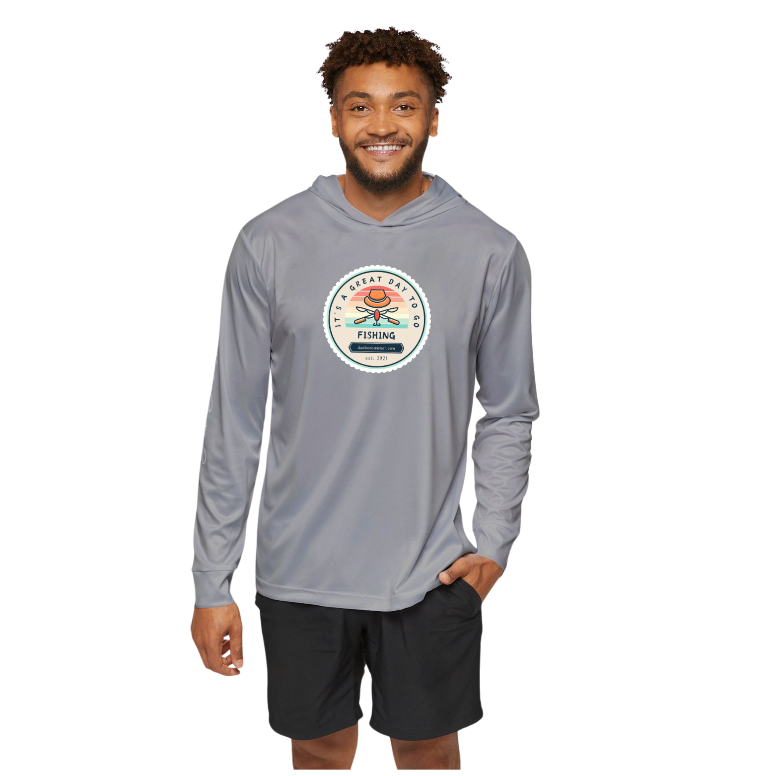 "It's A Great Day To Go Fishing" Fishing Performance Hoodie