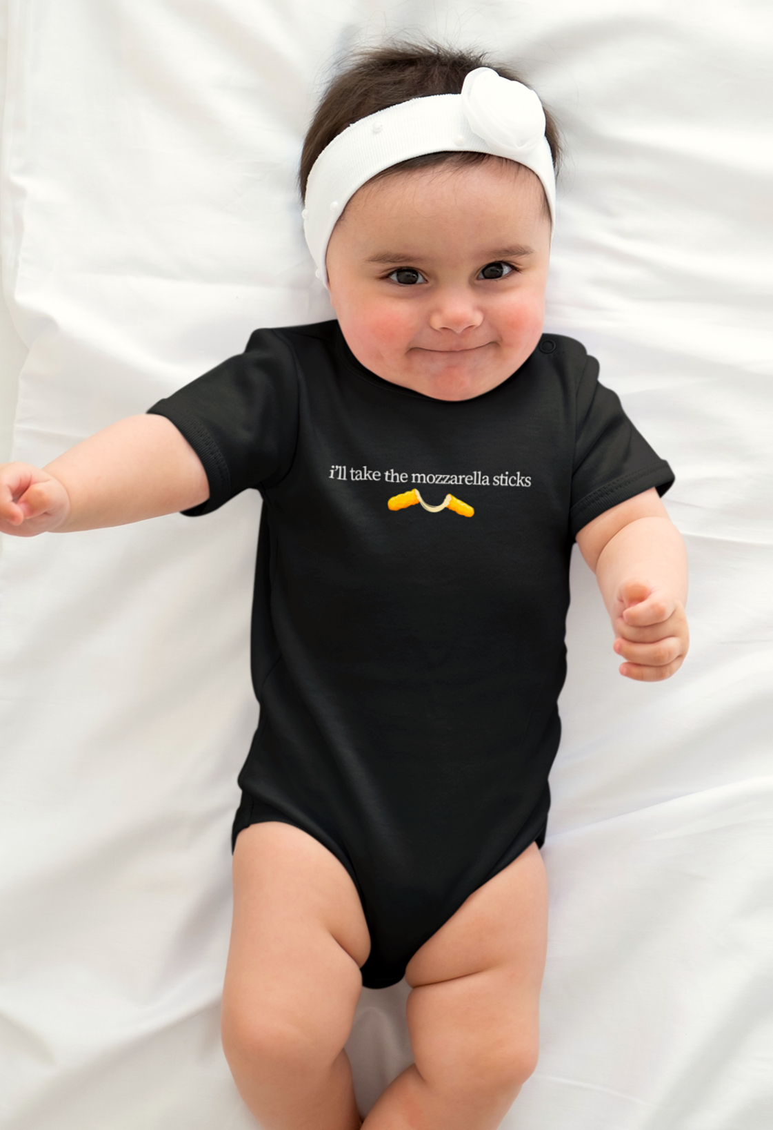 "I'll Take The Mozzarella Sticks" - Funny Baby Onesies