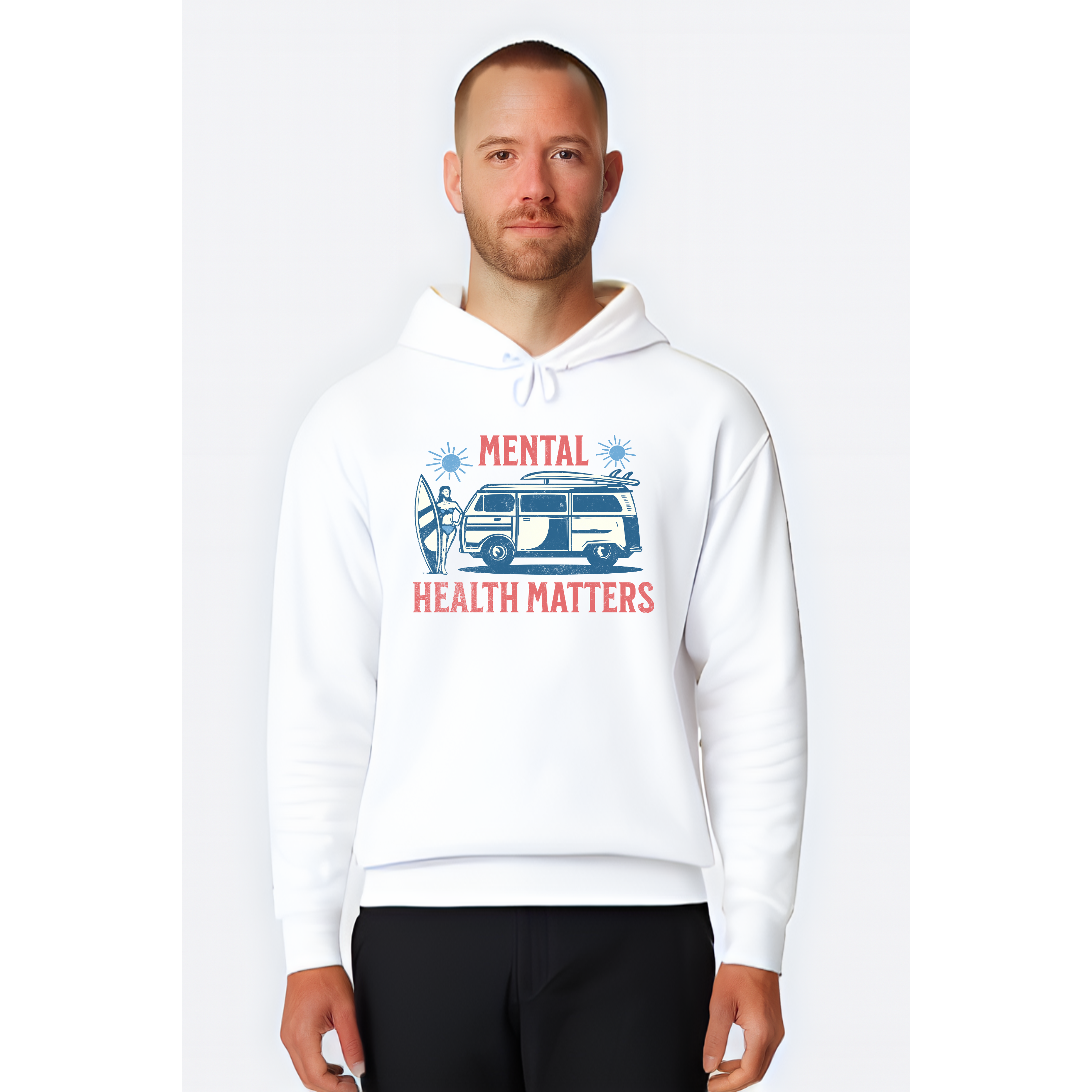 Mental Health Matters Sweatshirt, Surfing Theme | Mental Health Sweatshirt