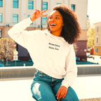 "Moms Need Naps, Too" Women's Crop Hoodie