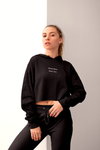 "Moms Need Naps, Too" Women's Crop Hoodie